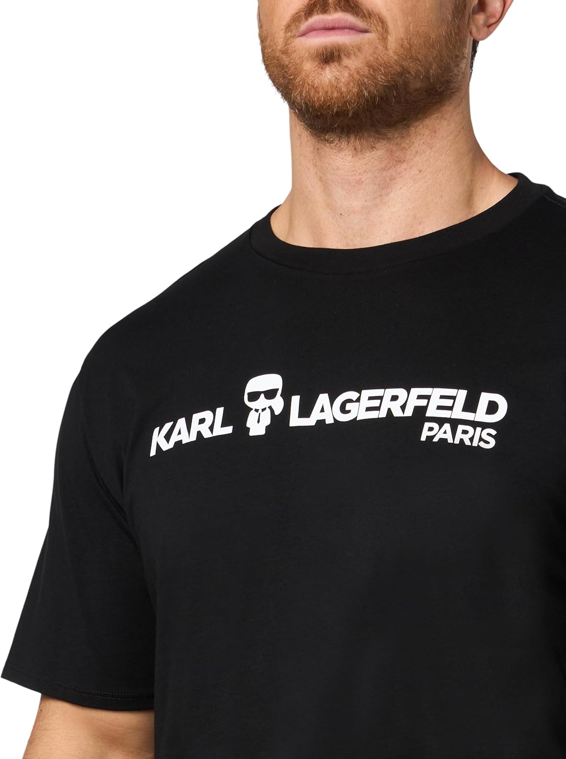 KARL LAGERFELD Mens Short Sleeve Karl Logo Graphic Easy Dressing T-Shirt - Image 3