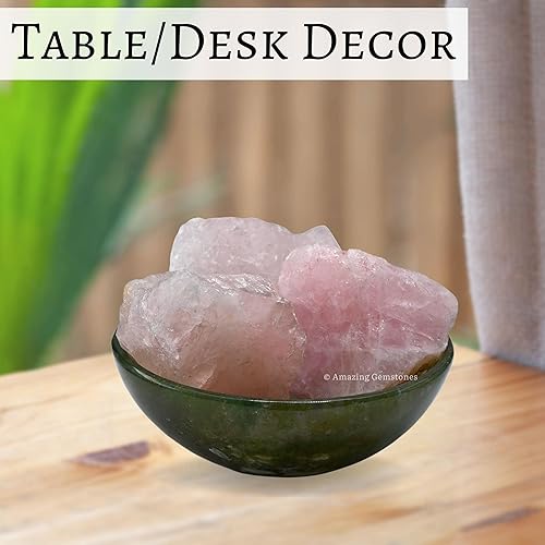 Miniatura 5 de Amazing Gemstone 2 piezas de cristales crudos de cuarzo rosa y piedras curativas, rocas naturales para rodar y hacer tú mismo, piedras y cristales