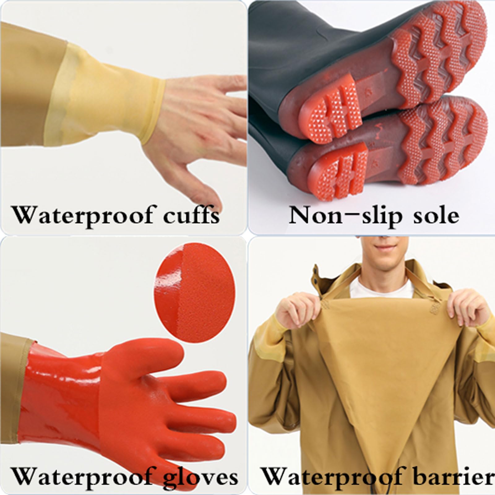 Pesca Caccia Trampolieri per Pescatore Uomo Donna,Adolescente trampolieri da Pesca,Waders Impermeabile,Salopette Pesca,Leggero,Anti Scivolo,per Cantieri edili,Pesca,allevamenti,Giardini