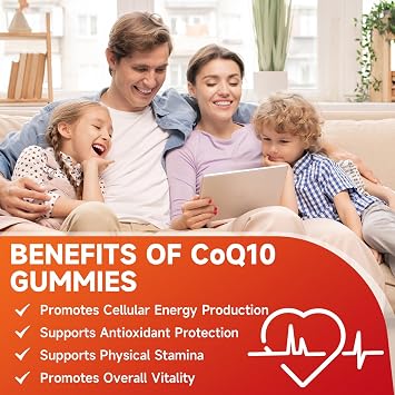 softbear CoQ10 Gummies 400mg Coenzyme Q10 Supplement for Adults, High Absorption coq10 Plus Omega-3, Magnesium, Vitamin B3 & Zinc for Cellular Energy & Antioxidant, Strawberry Flavor 60 Count