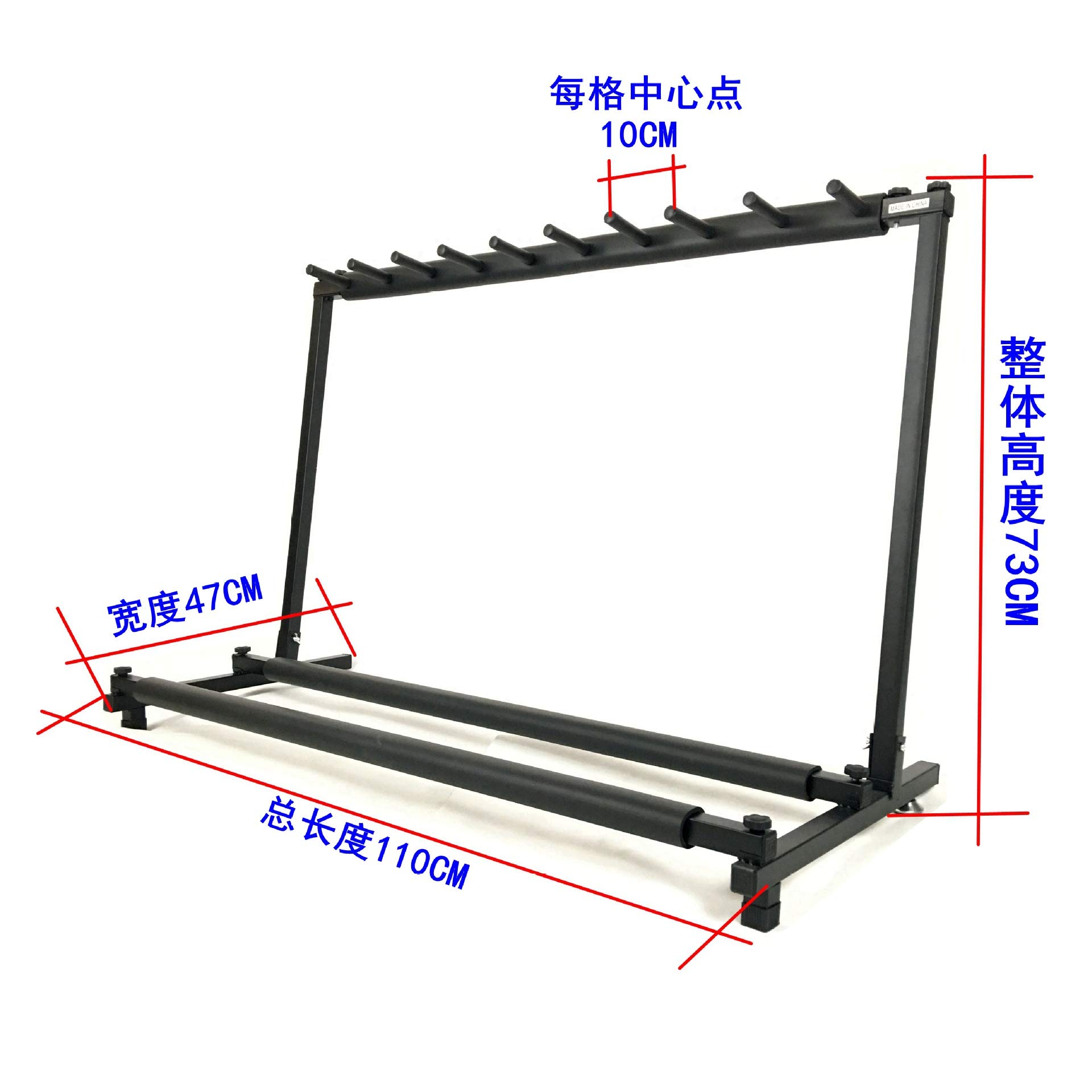 Gitarrenständer Schwarz Multi Gitarrenständer 5 Halter Faltbar Universal Display Rack Tragbar Schwarz für Klassische Akustik, Elektro, Bass Gitarre