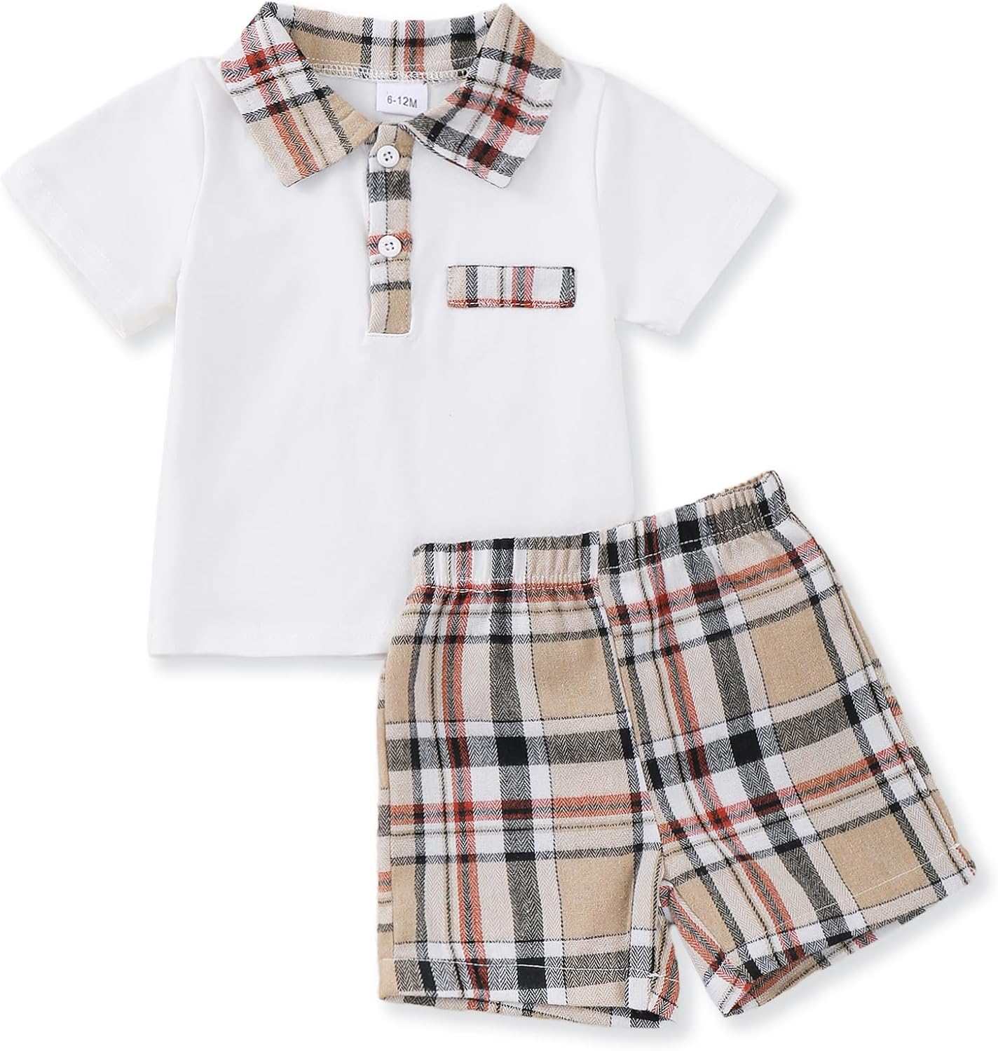 NZRVAWS Toddler Baby Boy Clothes 3 6 9 12 18 Months 2 3T Summer Spring Polo Shirt Shorts Sleeves Set Button Outfits 2 PCS