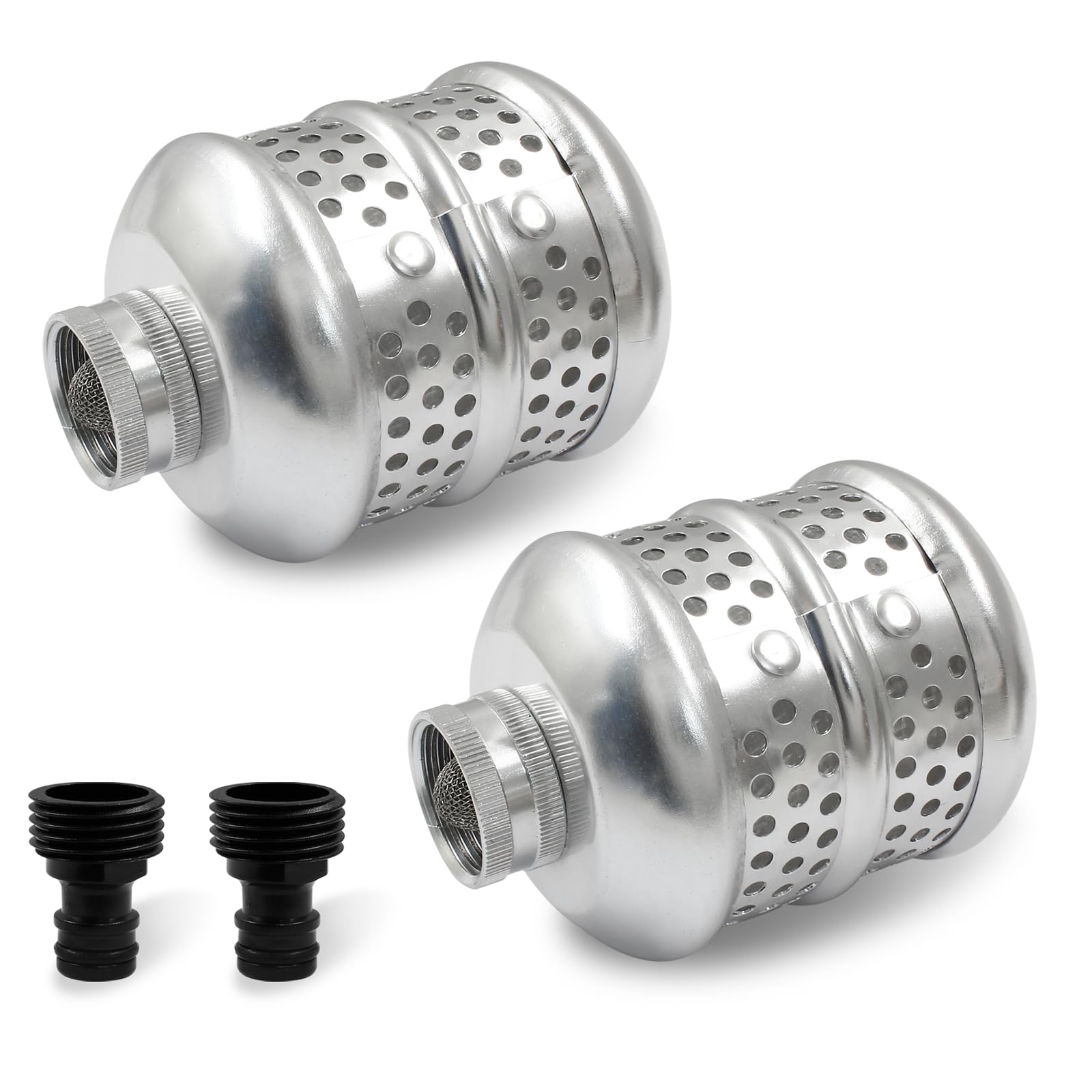 Moicstiy Bubbler Sprinkler Head, 2 Pcs Rustproof Aluminum Diffuser Flood Nozzle Soaker Irrigation Head for Vegetable Garden Flowers