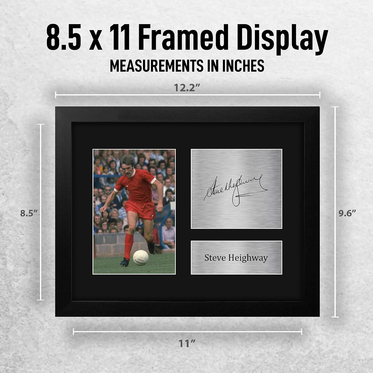 HWC Trading Steve Heighway Liverpool Gifts Printed Signed Autograph Picture for Soccer Fans and Supporters - US Letter Framed (ID-008886)
