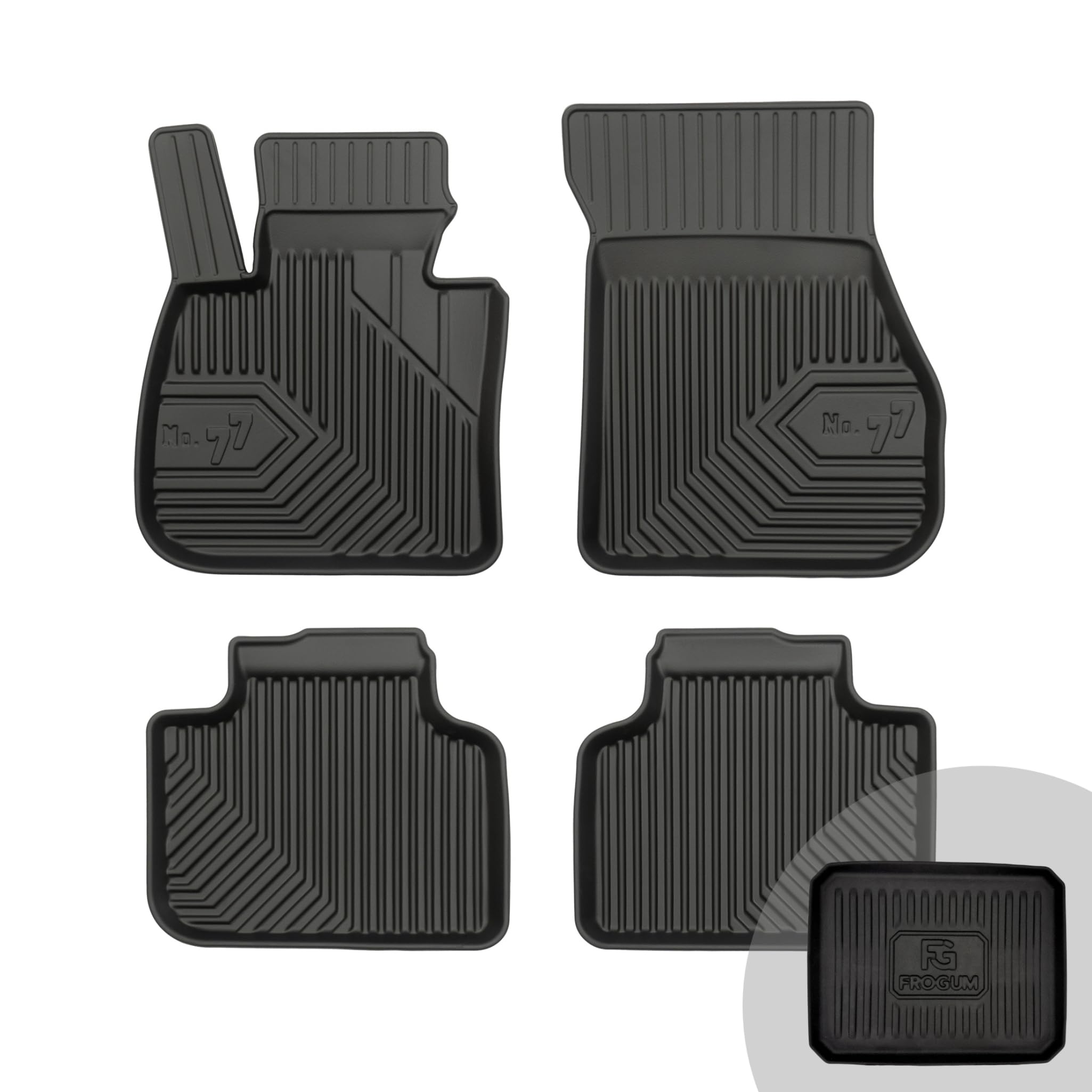FROGUM No.77 Alfombrillas para Coche Alfombras para BMW X1 F48 2015-2022, para BMW X2 F39 Desde 2018 | Borde Alto | para Todo el año | Tamaño