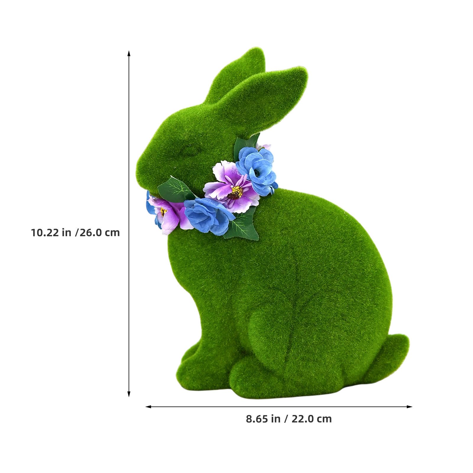 Toyvian Decorazione Pasquale Coniglio Verde in Resina Leggera e Facile da Appendere, Statuetta Coniglio da Giardino per Uso Interno e Decorazioni di Pasqua
