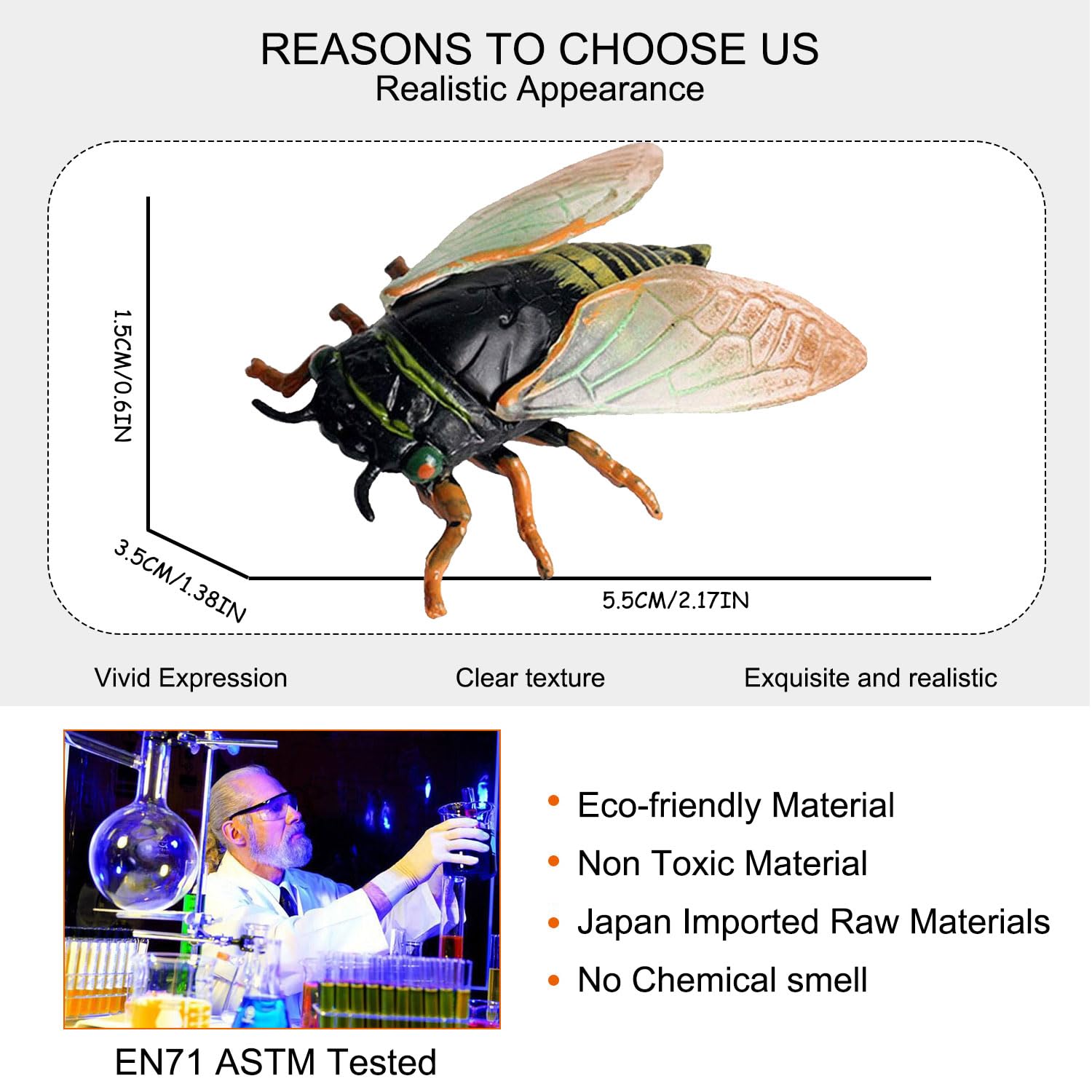 JOKFEICE 12 giocattoli per insetti, ciclo di vita in plastica di libellula, coccinella e Samia Cynthia, statuette di insetti, giocattoli educativi precoci, progetti scientifici, regalo di Natale e
