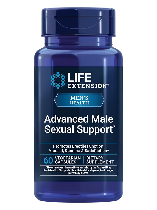 Life Extension Suplemento para saúde sexual masculina Advanced Male Sexual Support, 60 cápsulas
