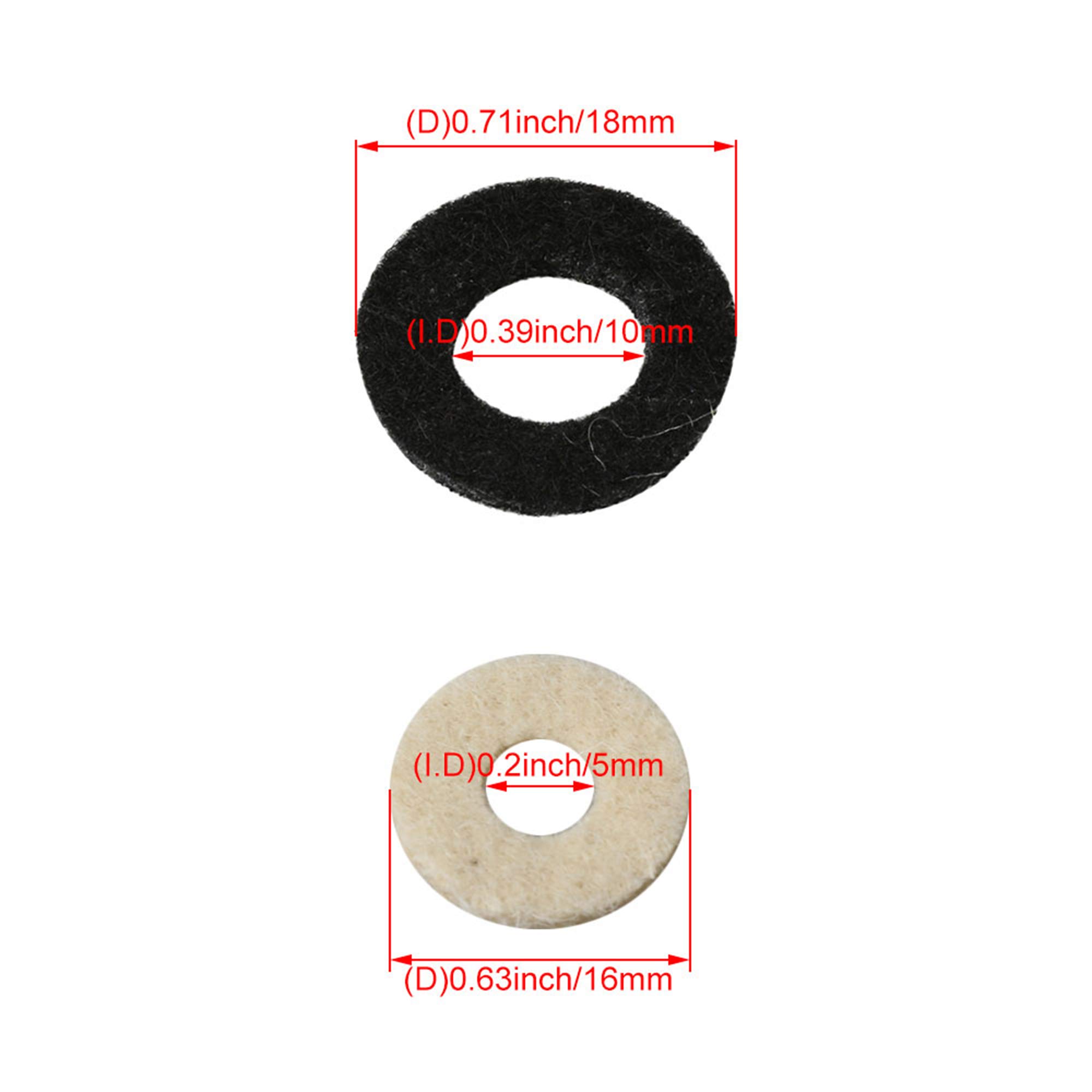 Kit Riparazione Tromba - 10 Cuscinetti Sughero E 20 Rondelle Feltro - Foto 2