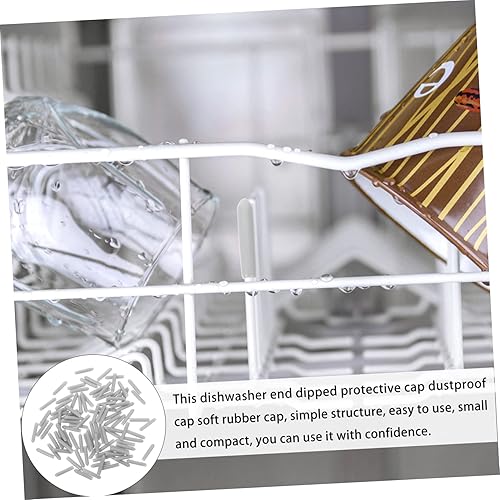 Miniatura 4 de Mobestech 100 tapas para lavavajillas, tapas para lavaplatos, tapas para rejilla de lavavajillas, tapas de alambre para lavavajillas, escurridor de