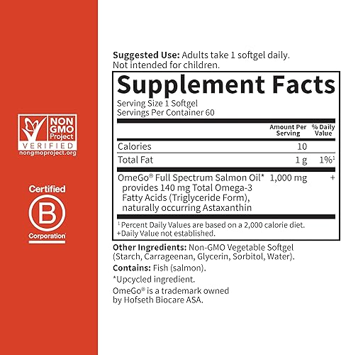 Miniatura 5 de Garden of Life Aceite de salmón noruego formulado por el Dr. - Suplemento dietético - Omega-3 de espectro completo EPA, DHA, DPA - Aceite de pescado