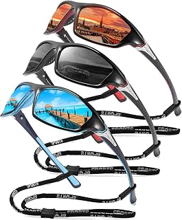 FAGUMA Polarized Sports Sunglasses for Men - UV400 Protection for Cycling, Driving, Fishing & Outdoors