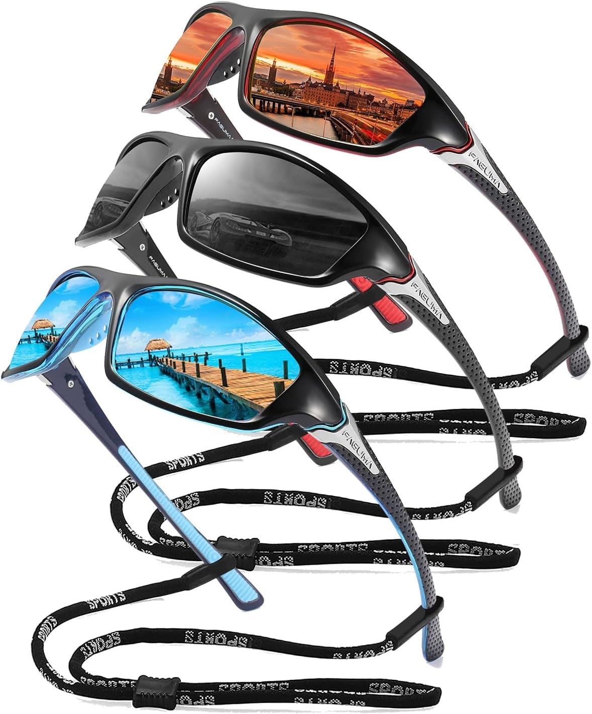 Sports Polarized Sunglasses For Men Cycling Driving Fishing UV400 Protection