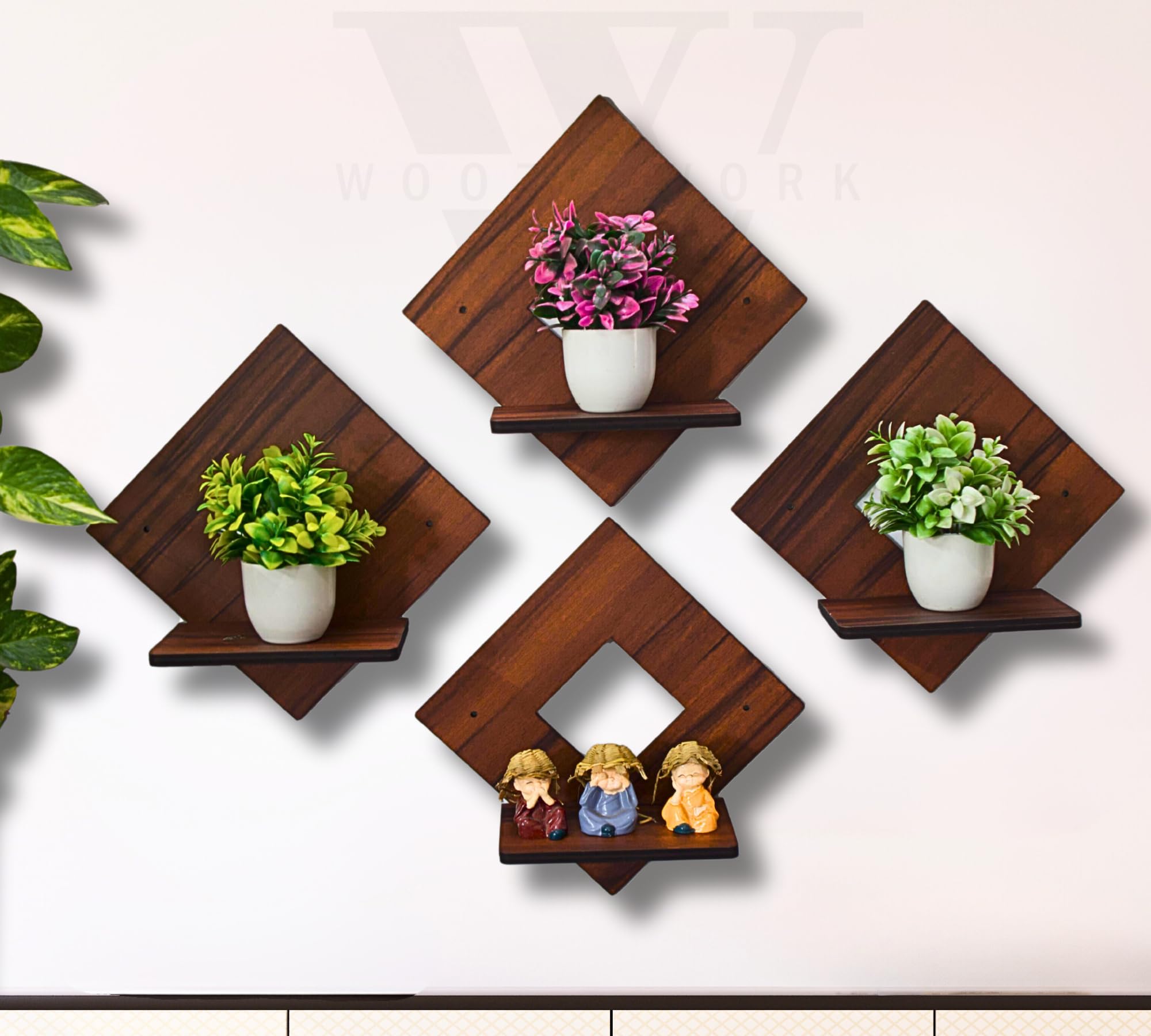 woozy work Butterfly Solid Wooden Wall Shelf Hanging Shelves Wall Art Stylish Home & Office Decor Engineered Wood Wall Storage Mounted Wooden Display Shelf Living Room (Style B) (B0CK2P5V7V) Amazon Price History, Amazon Price Tracker