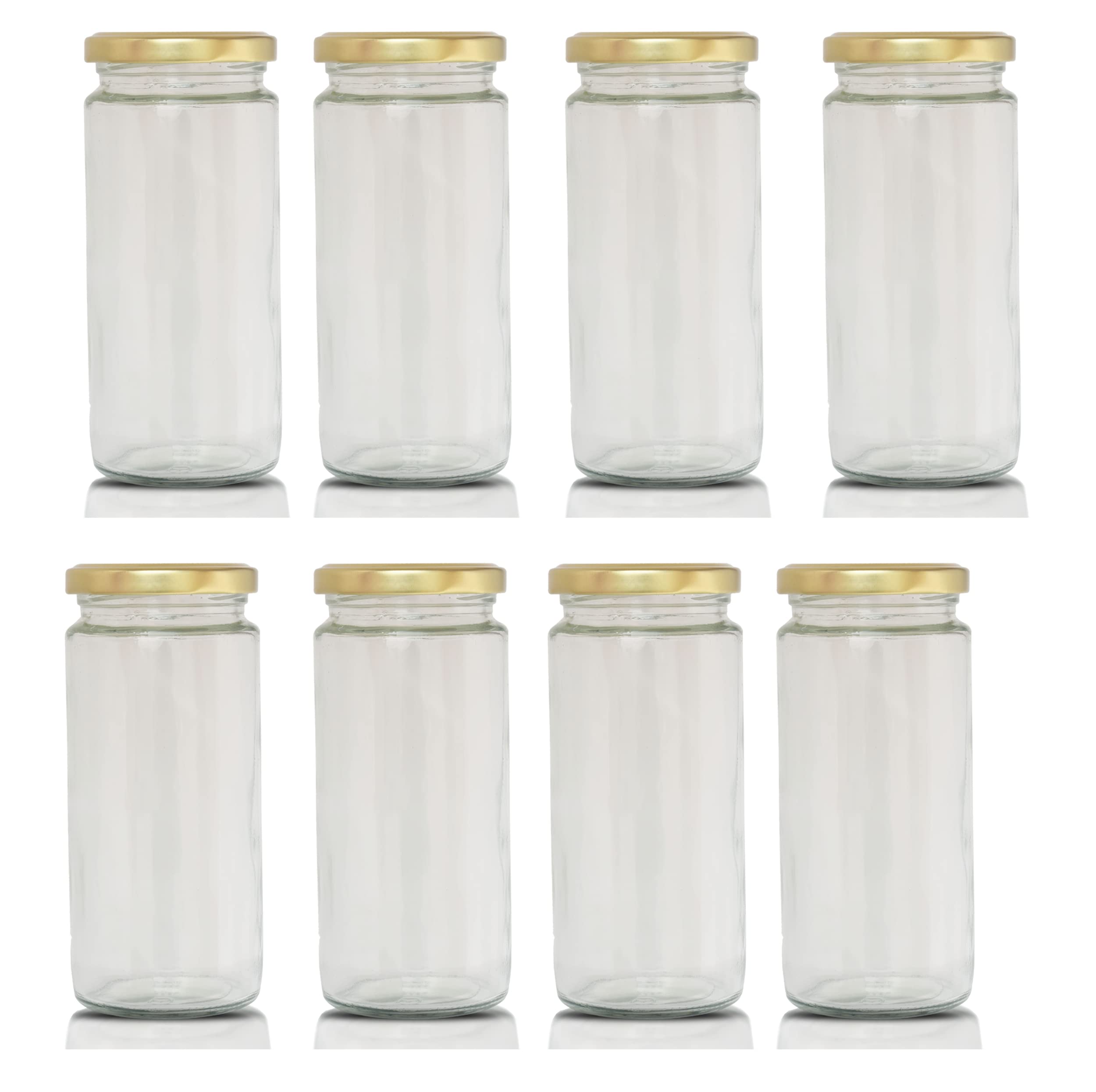 Pure Source India Kitchen Storage long Bamboo Glass Jars For Sauce, Pickle, Cereal, Spice, Spaghetti Noodles (200 ml, Transparent) -Pack of(10) (B09RPN3BBB) Amazon Price History, Amazon Price Tracker