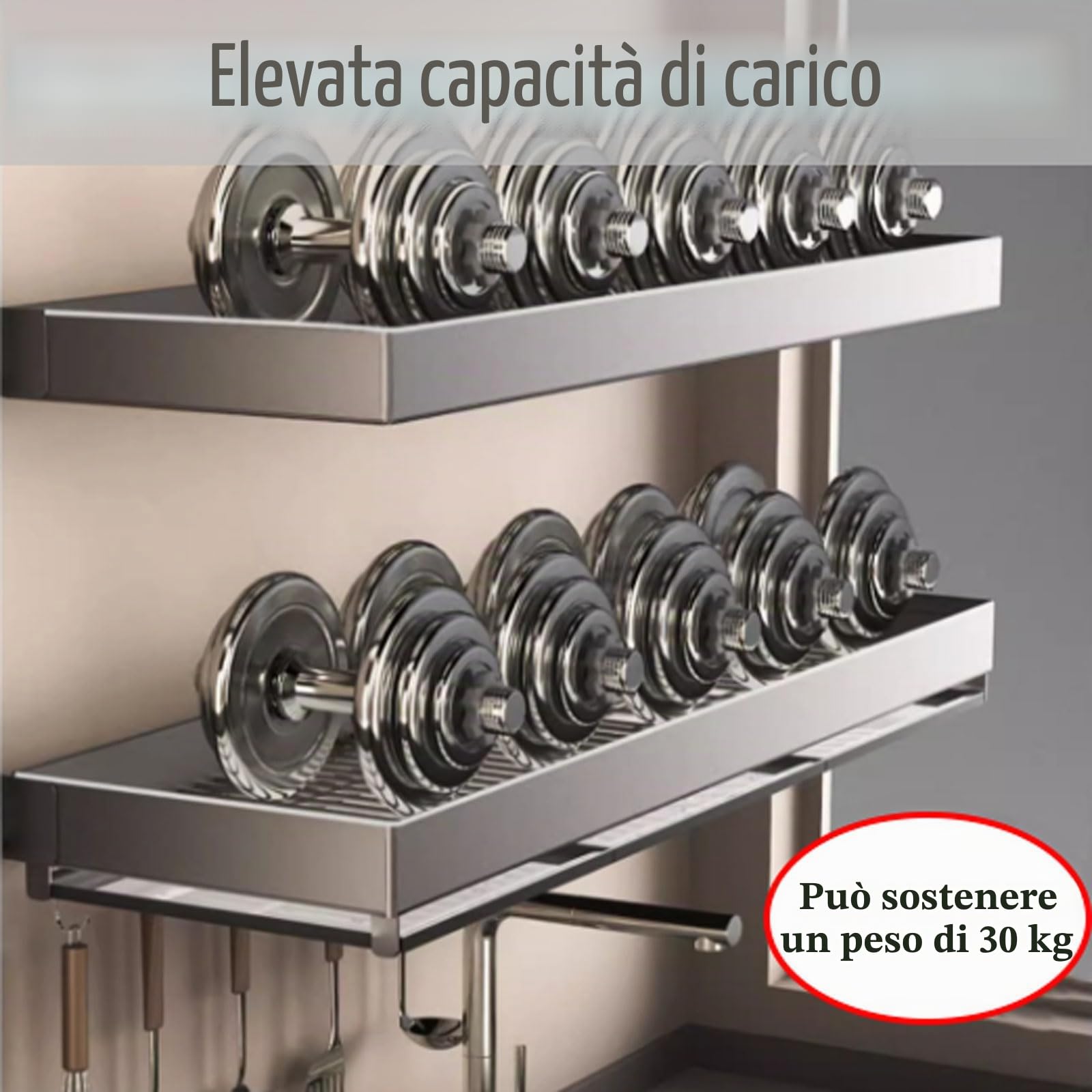 Scolapiatti da Parete in Acciaio inoxs,Scolapiatti da Cucina di Grande capacità,Scaffale per Stoviglie con Scolapiattis,Salvaspazio,per Piatti,Ciotole,Tazze,cucchiai e forchette