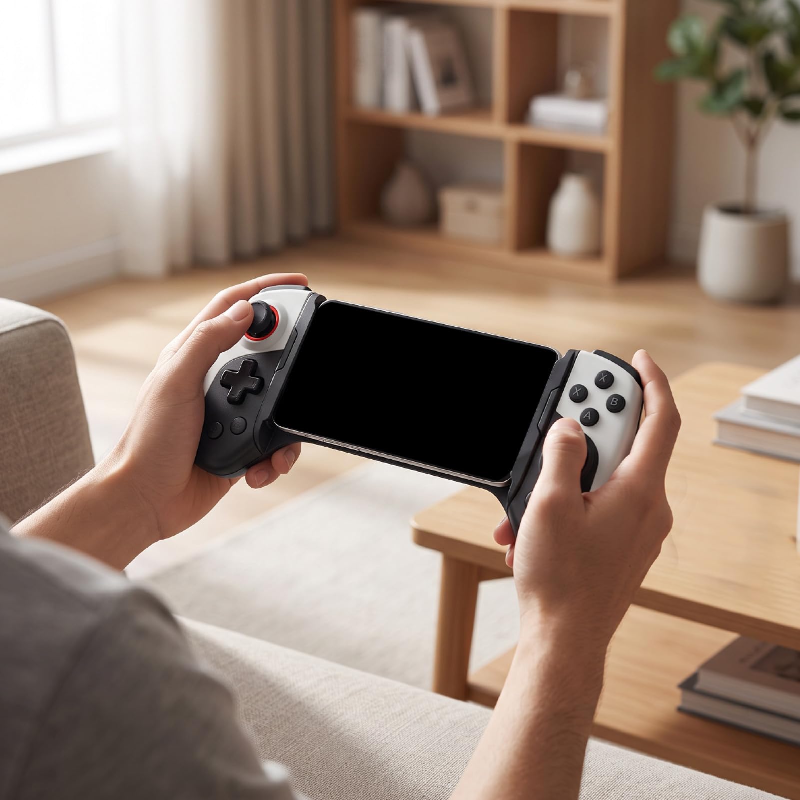 Controller di Gioco Mobile di Tipo C, Bassa Latenza | Plug and Play, Bluetooth, Impugnatura Ergonomica, Controller Telefonico Retrattile per PC Android IOS