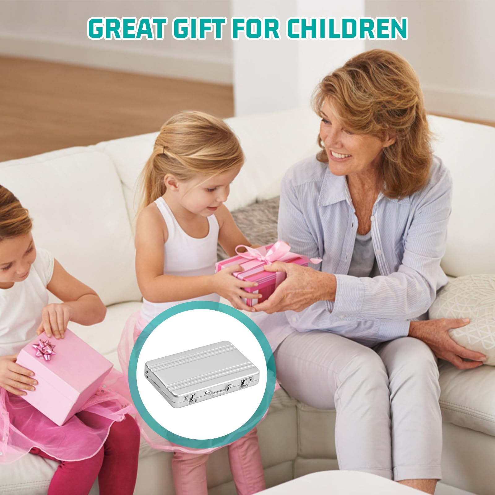 Maletín Aluminio Pequeño, Diseño De Maletín, Pequeña Maleta de Dinero, Cierre A Presión Caja Seguridad Para Coche, Caja de Dinero, Mini Maletín de Aluminio con Cierre a presión (Negro)