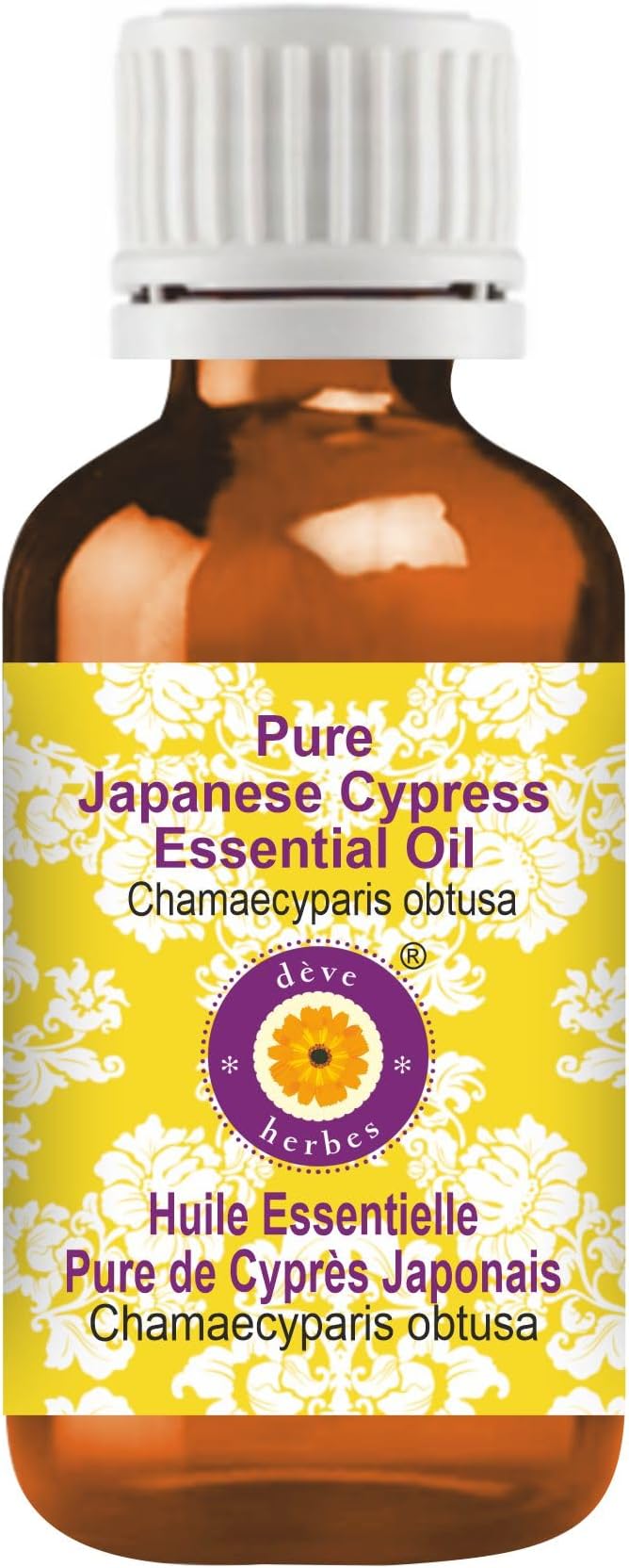 โ Deve Herbes Pure Japanese Cypress Essential Oil (Chamaecyparis obtusa) Steam Distilled 10ml (0.33 oz)