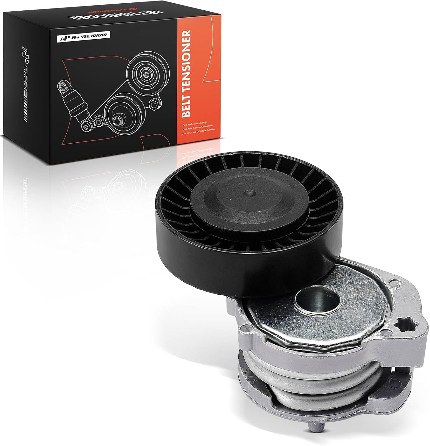 A-Premium Belt Tensioner Assembly with Pulley Compatible with Volvo V60 XC60 Cross Country 2015-2016, S60 2012-2016, XC70, S60 Cross Country 2016, Replace# 534026810, 1465914