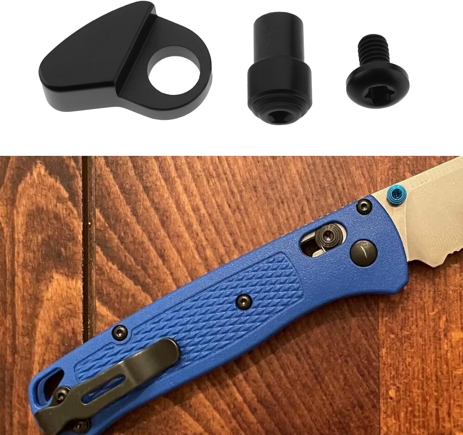 SING F LTD 1 Set Thumb Stud Screw Kn-ife Thumb Stud Screw Quick-Open Hook Push K-nife Nail Compatible with Benchmade Bugout 535