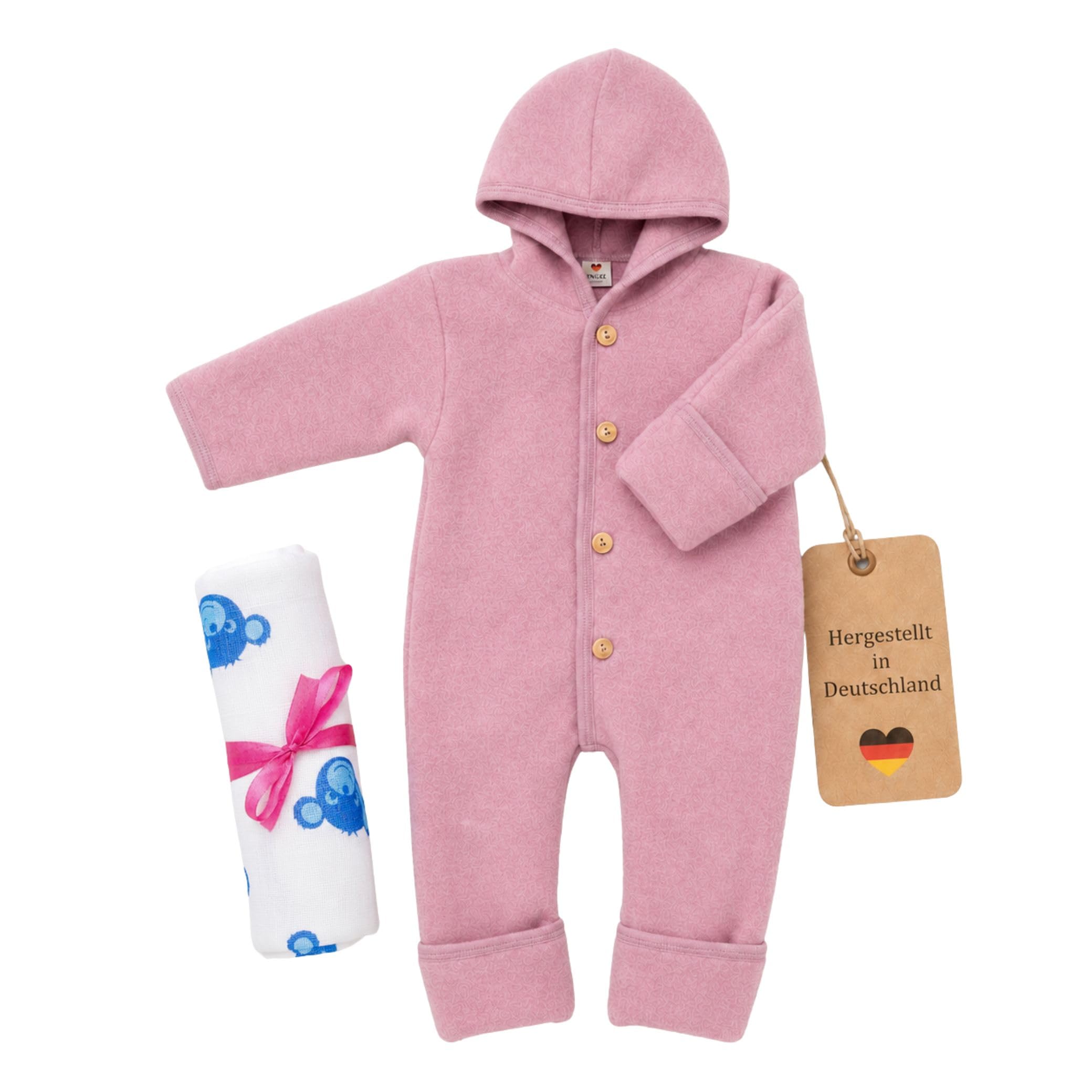 Engel Walk Overall & Windel Blaubaer – Wollfleece Baby Overall 100% Schurwolle (kbT) – Temperaturausgleichend, Atmungsaktiv, Kratzfrei – Wolloverall Baby Herbst & Winter – Babyanzug - Made in Germany