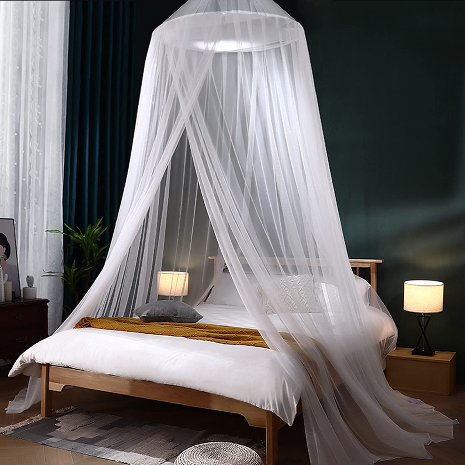 Buy Oushome Mosquito Net Bed Canopy, Large White Universal Bed Canopy for Girls, Canopy Bed