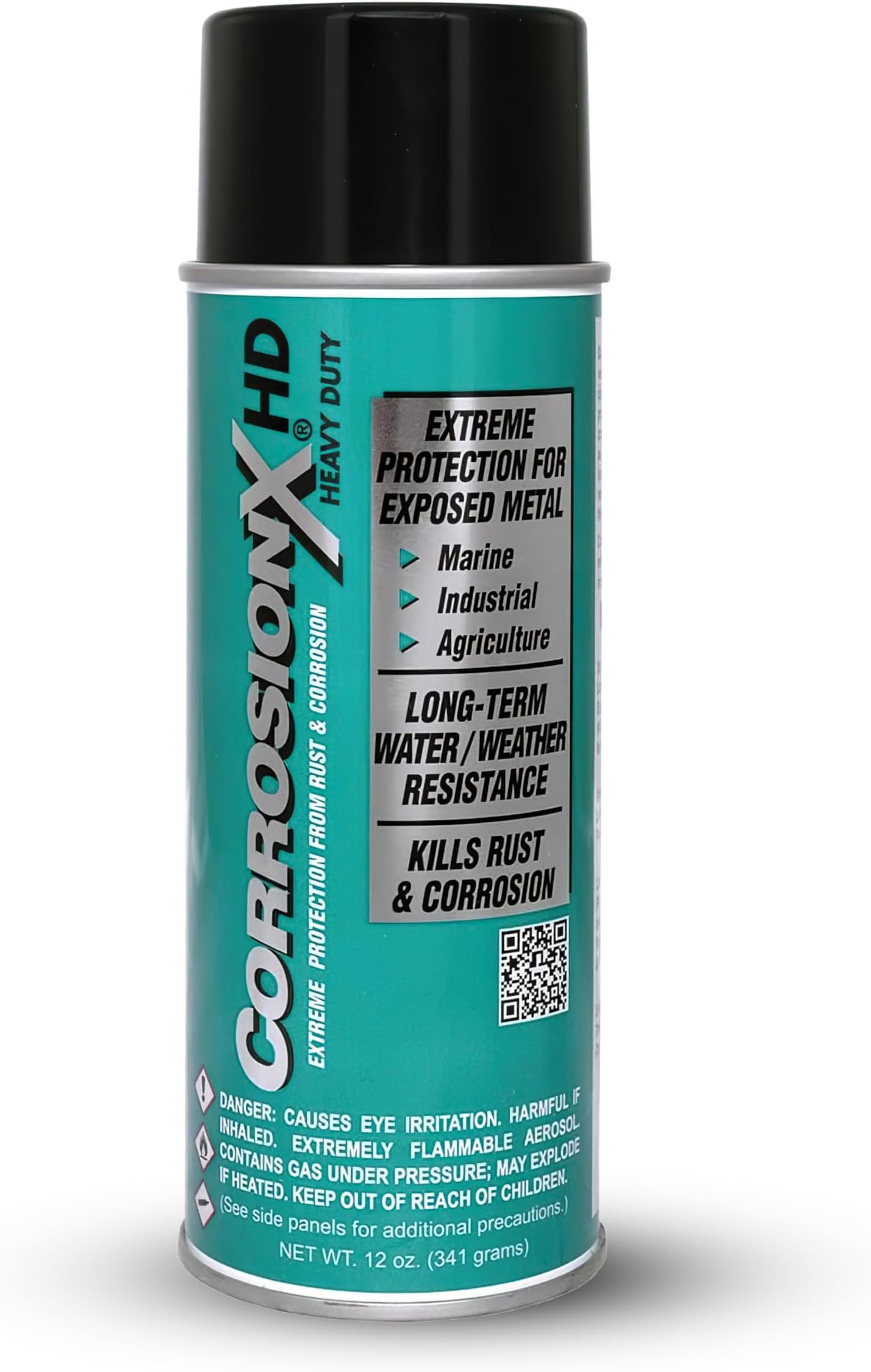 Heavy Duty Anti Rust Spray, Dripless Self-Healing Corrosion Inhibitor with Waterproof Barrier for Marine, Agricultural & Industrial Equipment in Harsh, Saltwater Environments, 12oz Aerosol
