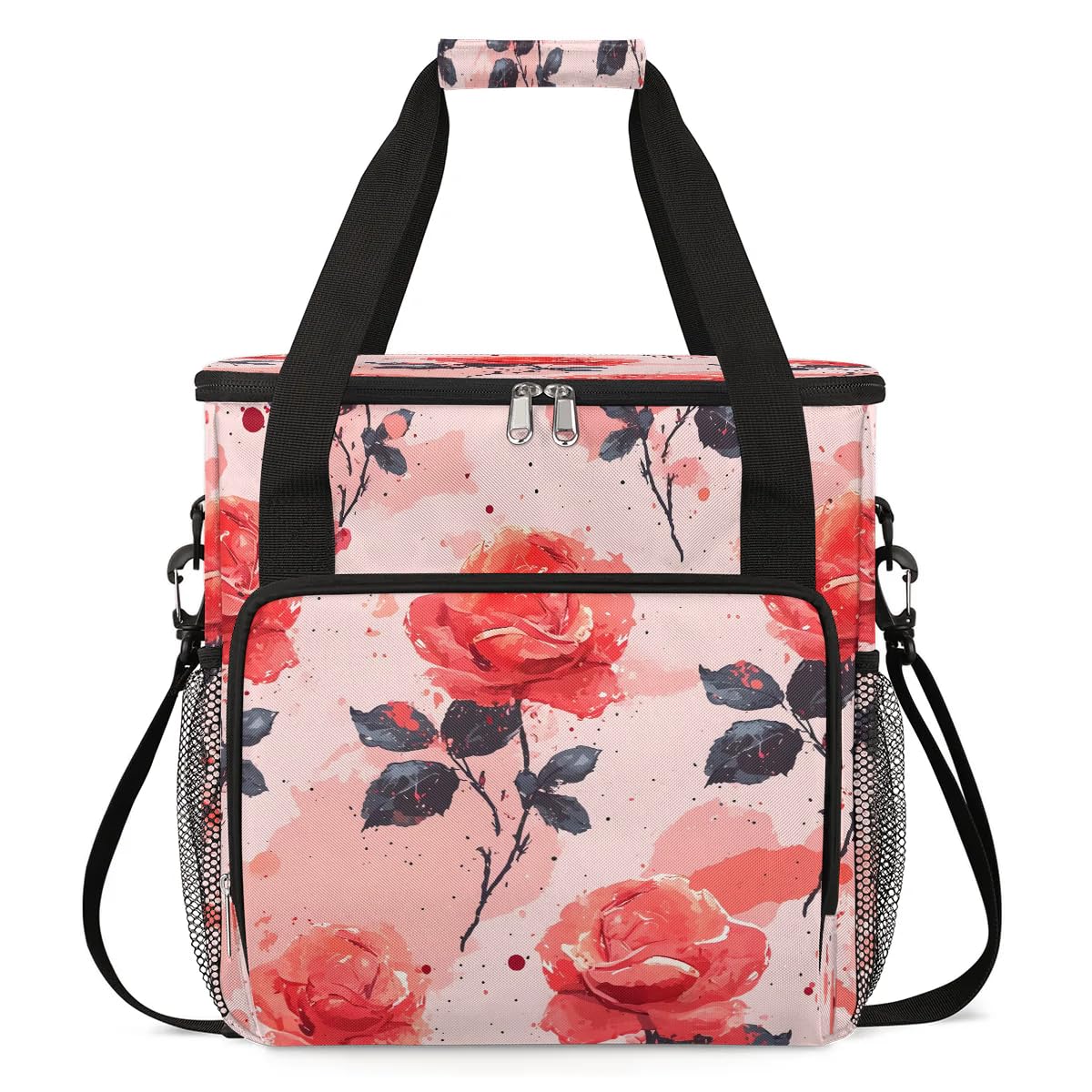 Shoblo Flower Rose Coffee Maker Travel Bag for K-Mini or K-Mini Plus Single Serve Coffee Brewer Portable Storage Tote Case for Tarvel