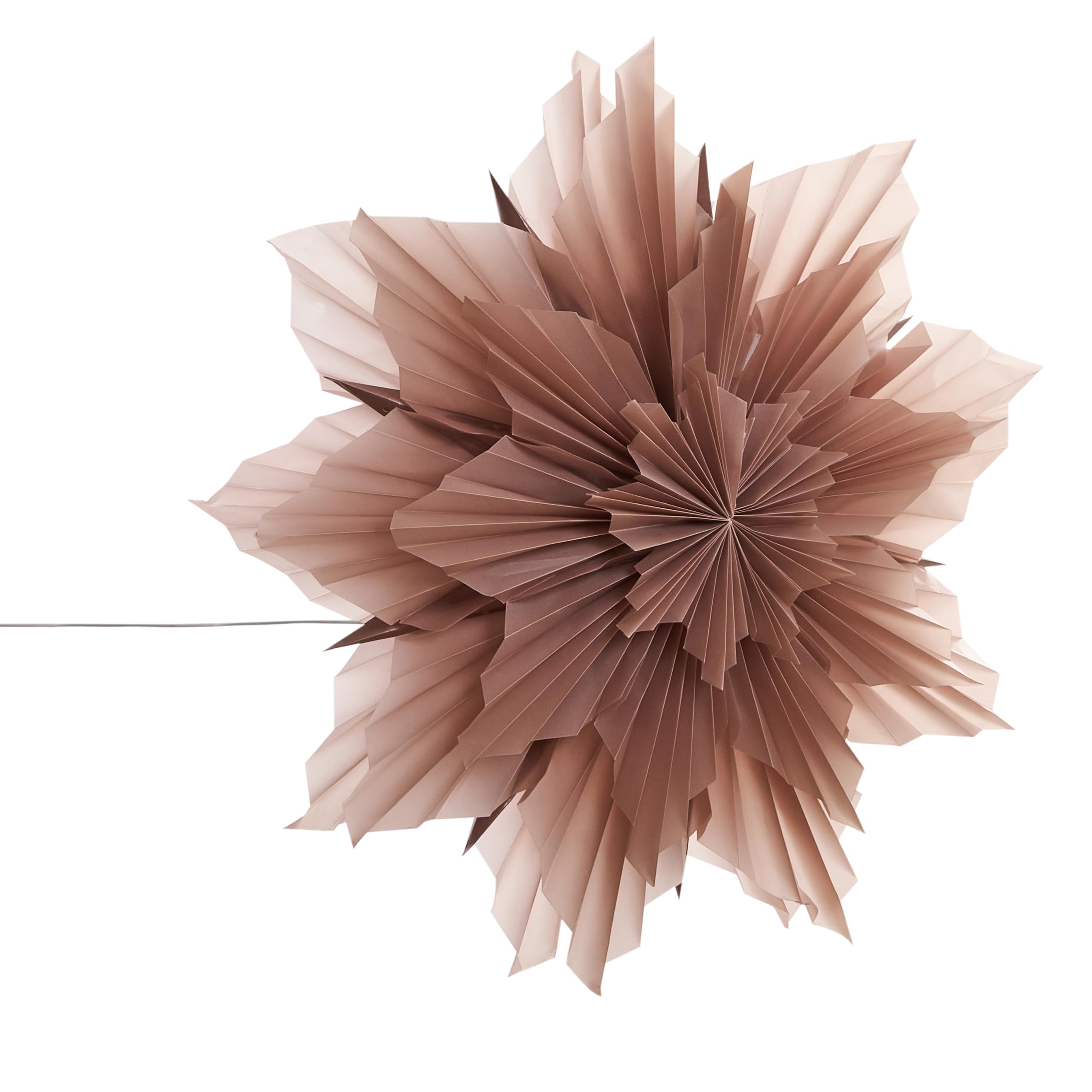 Beliani Décoration en Papier en Forme d'Étoile Flocon de Neige Lampe Suspendue Thème Noel Rose Osteran