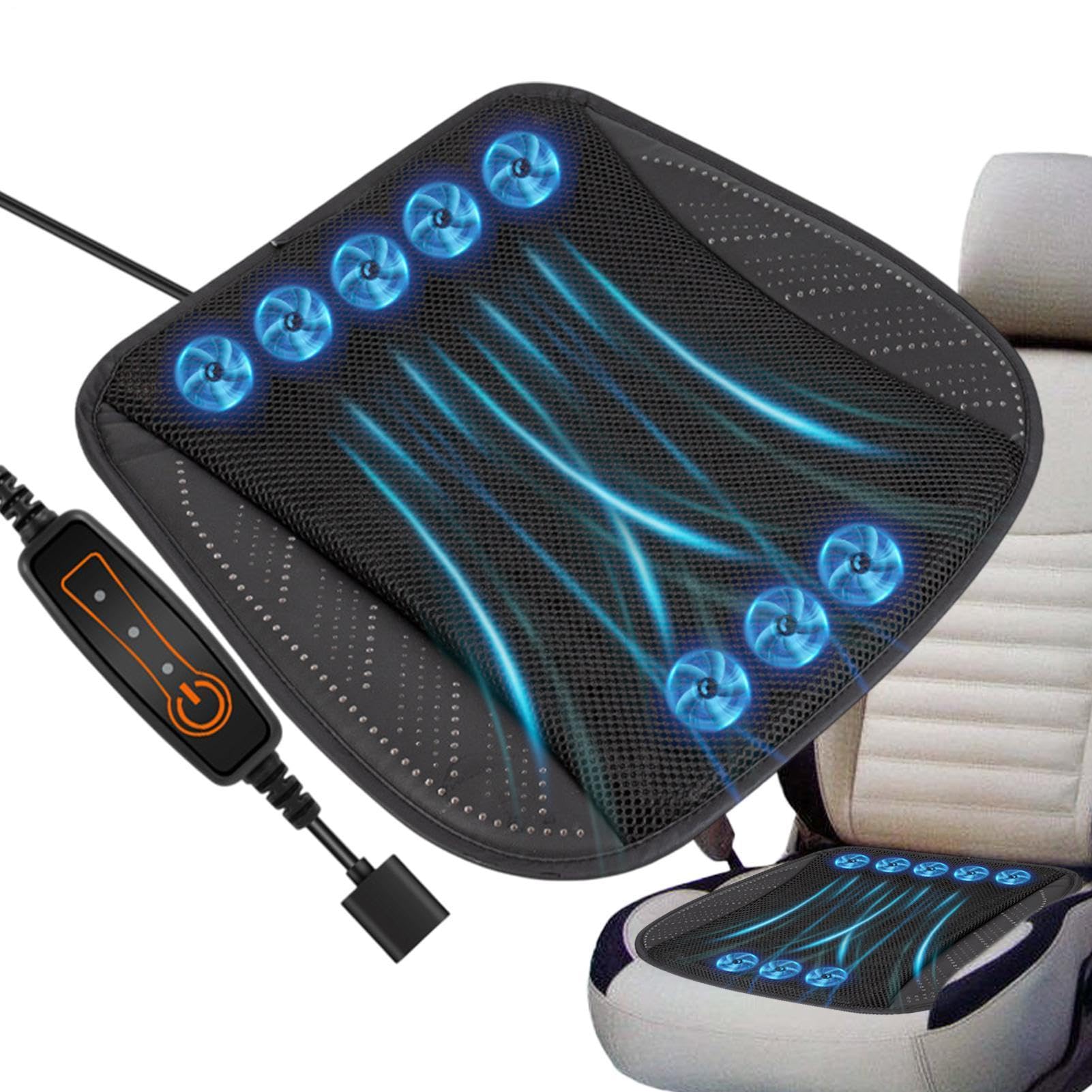 Generico Raffreddatore Per Seggiolino Auto - Cuscino Di Ventilazione Alimentato Tramite USB, Tappetino Traspirante Anti-sudore, Cuscinetto Per Flusso D'aria A 3 Velocità | Di Dalla Guida Confo