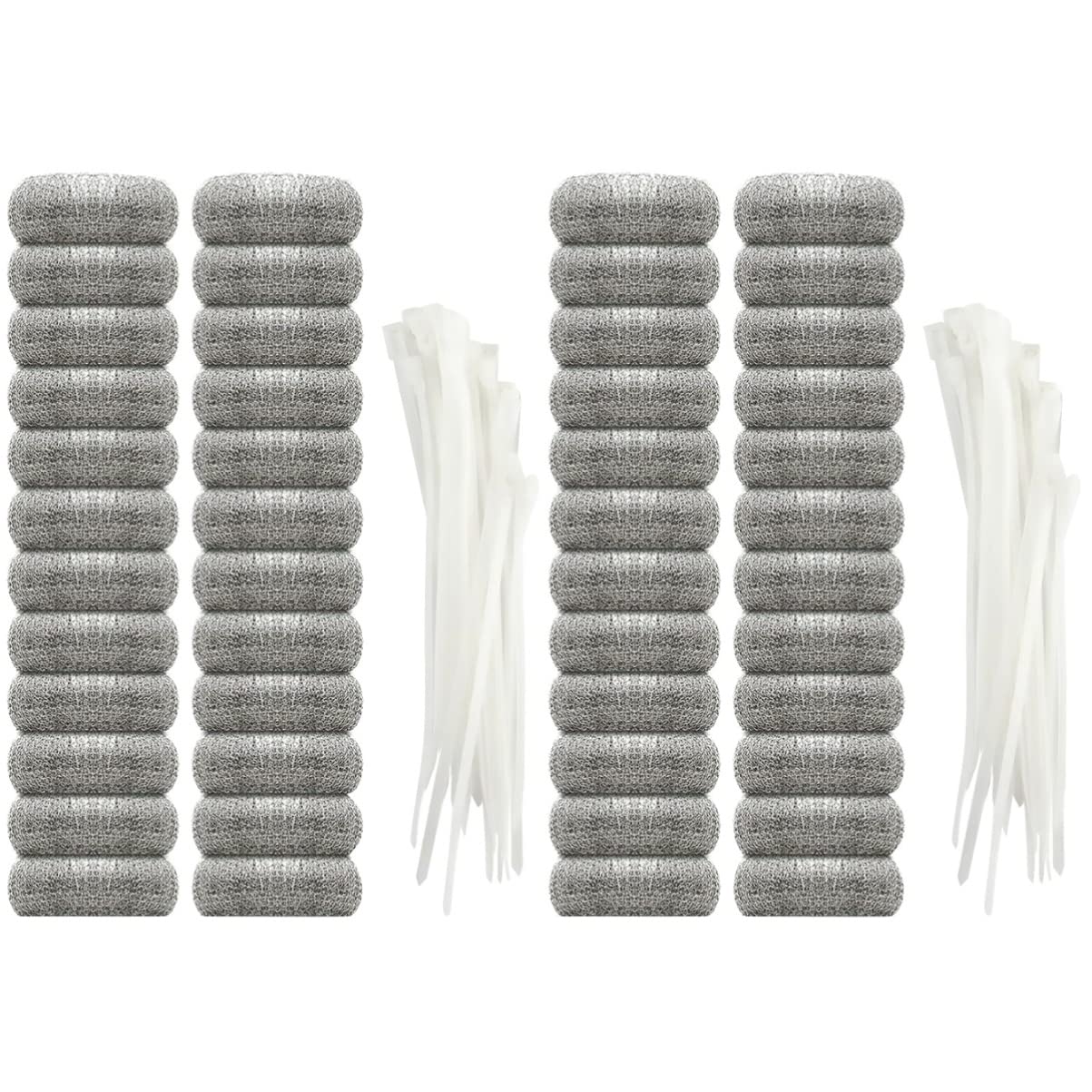 SOLUSTRE 48piezas Filtros De Para Lavadora De Sujeción Reductores De Impurezas y Residuos El Desagüe Filtros De Inoxidable