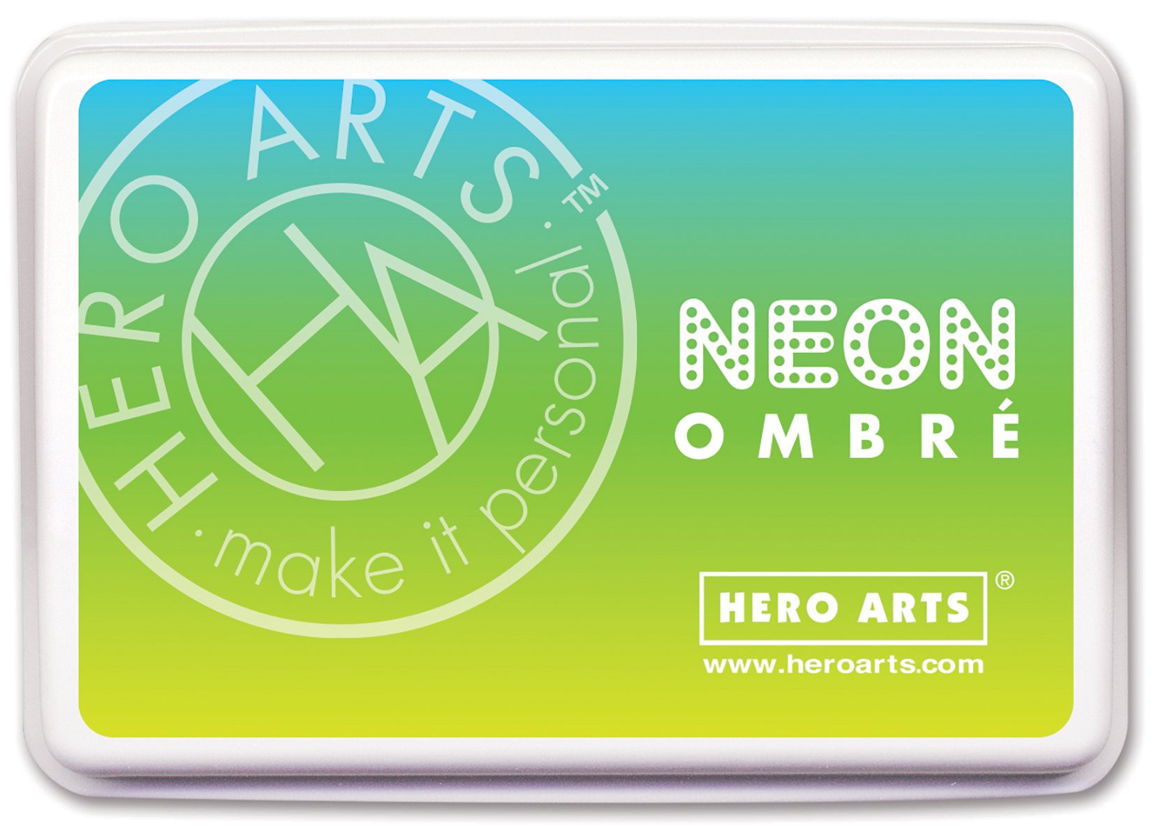 Hero Arts Ombre Ink Pad - Neon Chartreuse to Blue -1