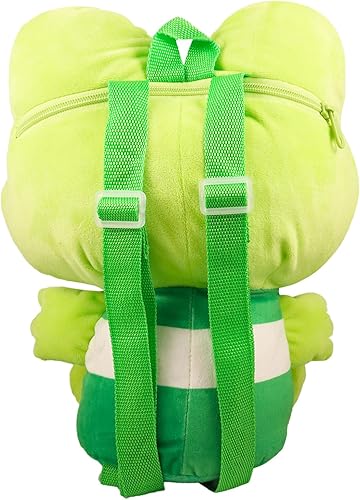 Miniatura 2 de Hello Kitty and Friends Keroppi - Juego de peluche con muñeca de peluche Keroppi de 14 pulgadas con correas de transporte más tatuajes temporales y