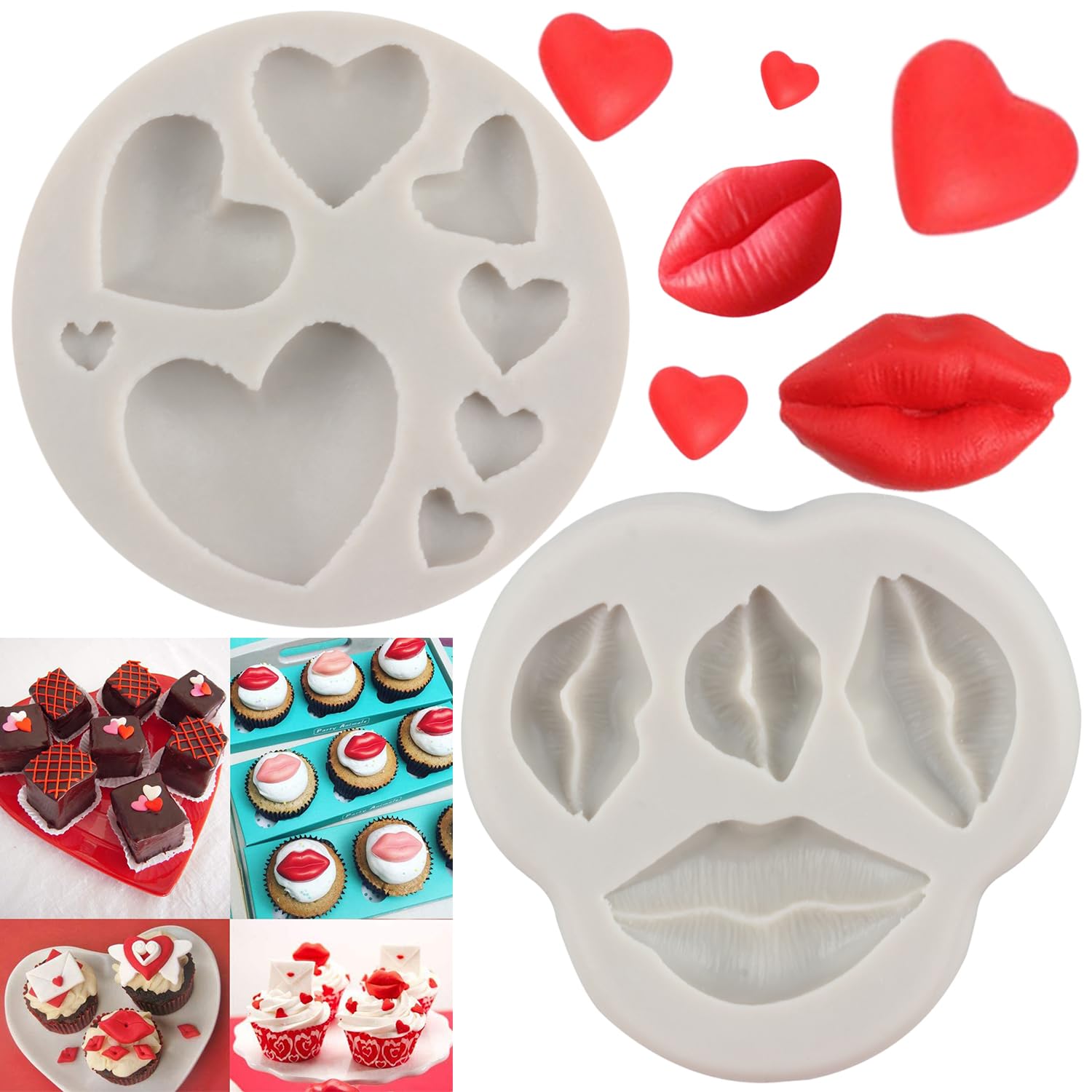 55 Stampi A Cuore In Silicone Alimentare - Per Cera, Cioccolato, Sapone E Dolci, Con Contagocce - Foto 5