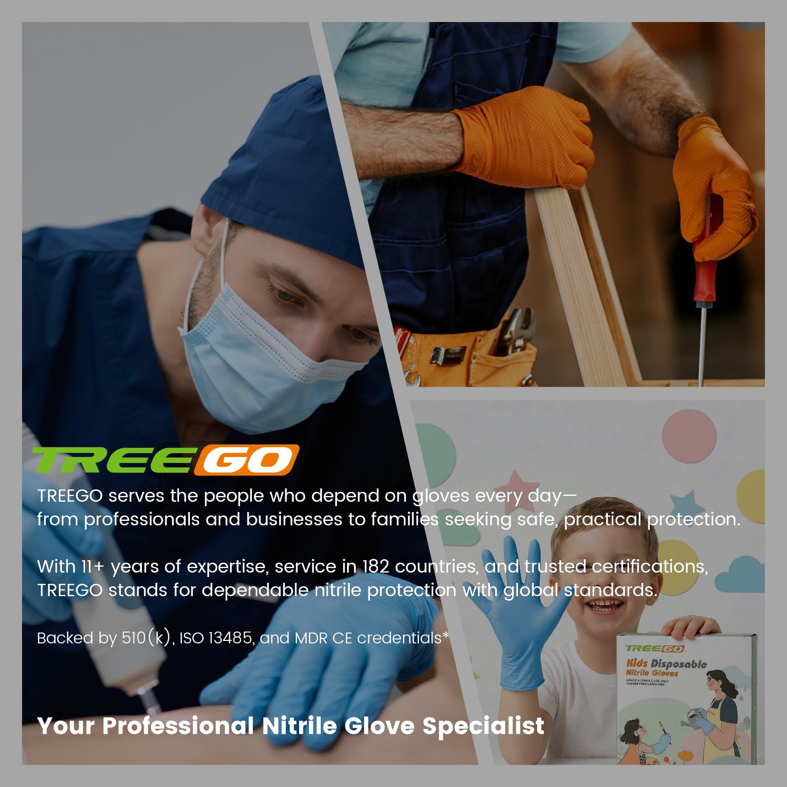 TREEGO Guantes de nitrilo negro de 10 mil, 1000 unidades, medianos, agarre de diamante resistente, guantes desechables sin látex para uso automotriz, industrial, almacén y tienda