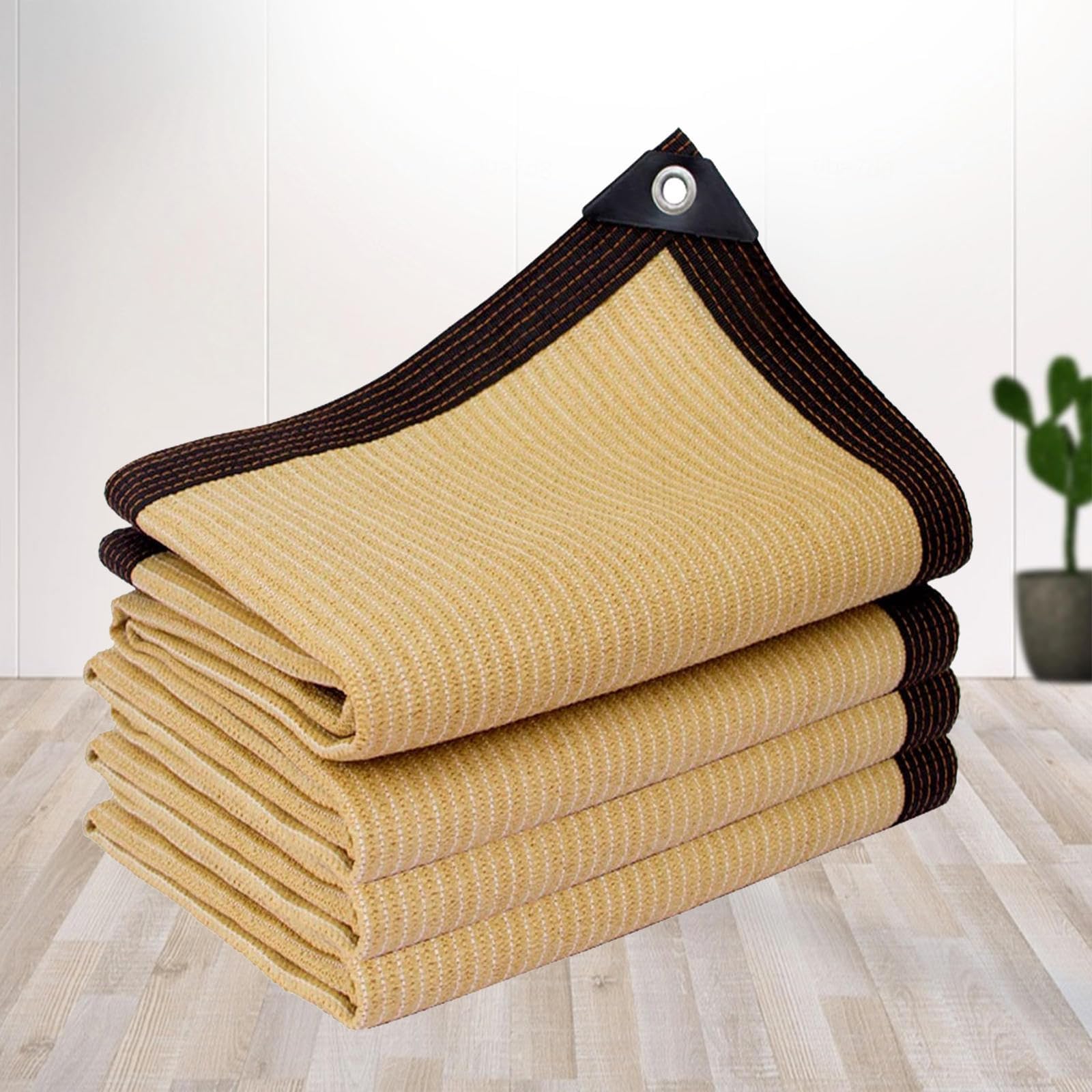 Giardino Panno Ombreggiante Telo Ombra Rete Parasole con Protezione Solare Ombreggiante Occhiellato Protezione Raggi UV 90%-95% Copertura Serra Giardino Tetto Piscina,beige-4x5m