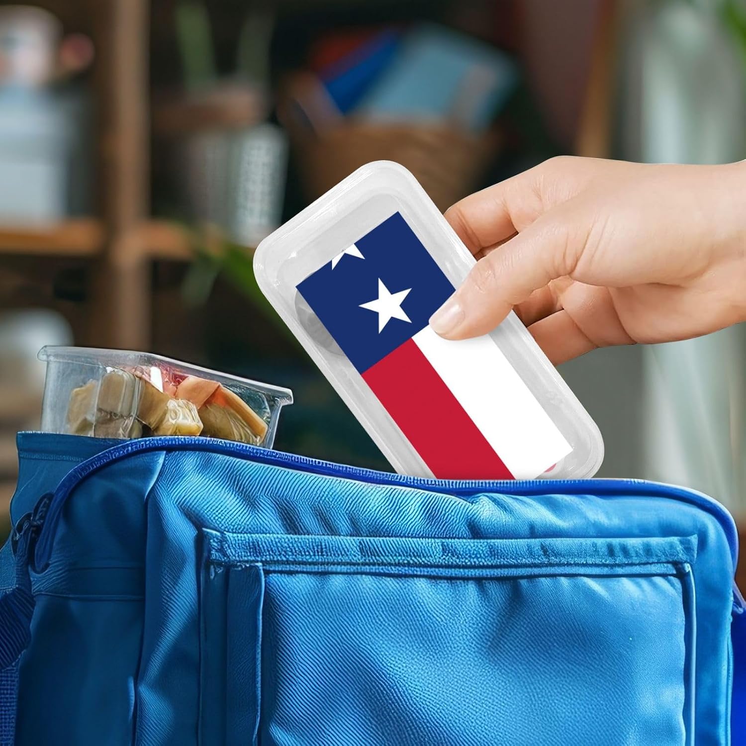 Flag of Texas Printed 3-piece tableware set, travel knife, fork and spoon set