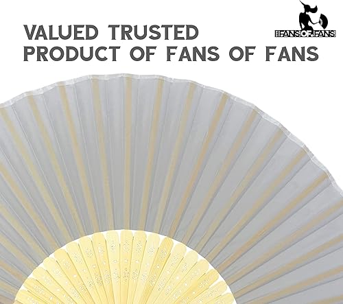 Miniatura 51 de FANSOF.FANS Abanico de mano plegable de mano de tela con borla de grado A, varillas de bambú para mujeres y niñas, fiesta de verano, eventos, Azul
