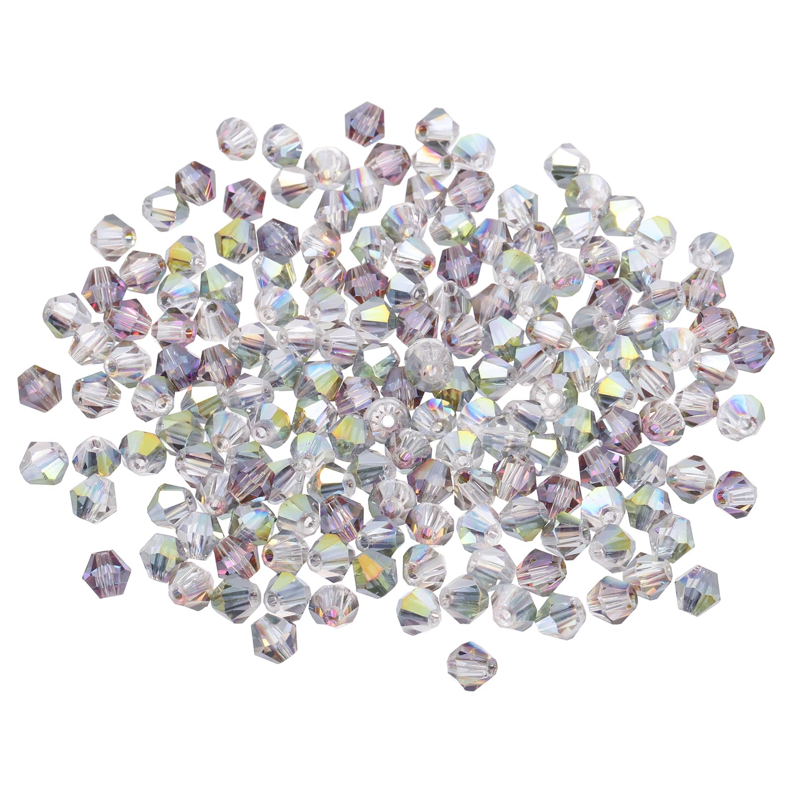 PATIKIL 1000pcs 4mm Bicone Glass Crystal Beads