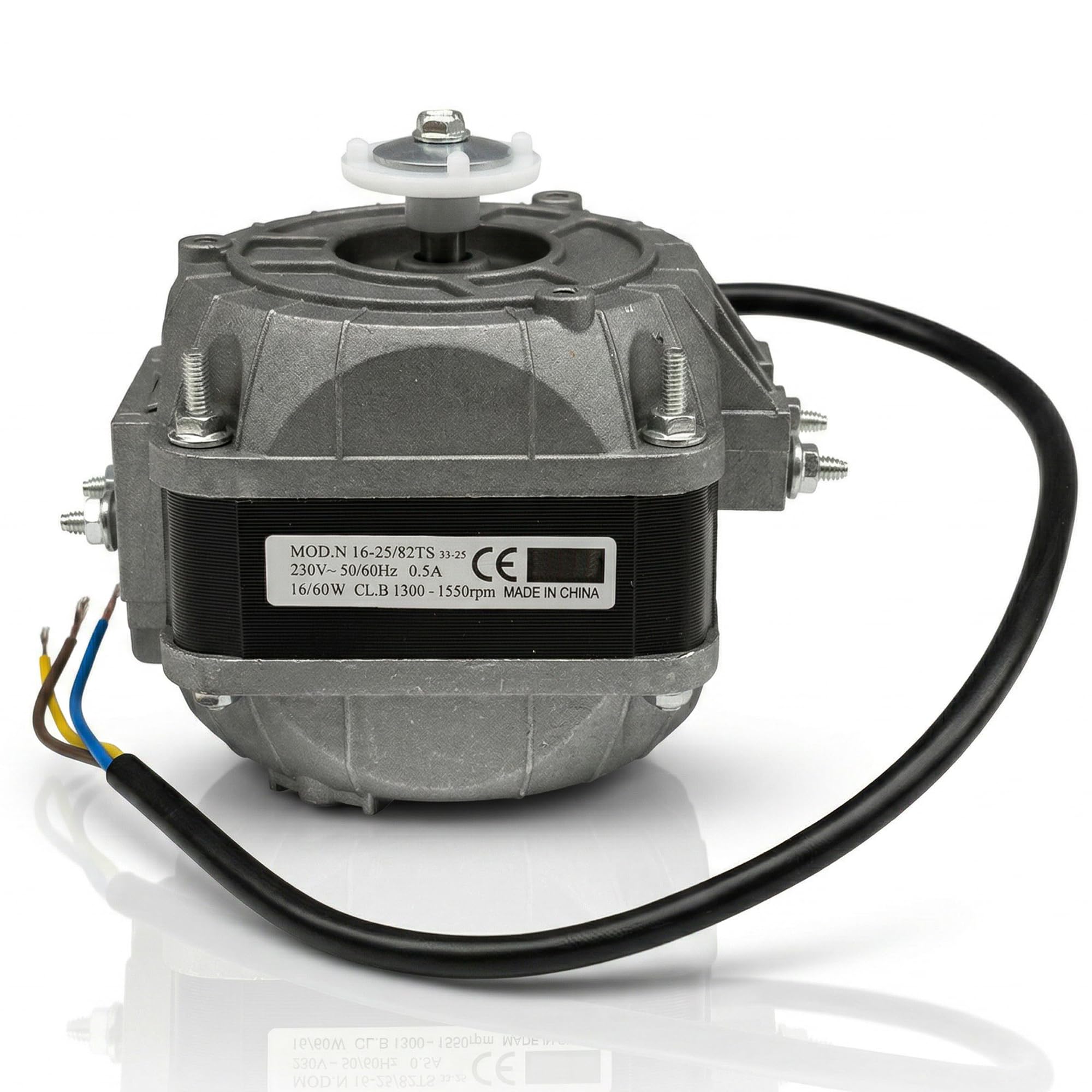 VIOKS Kühlschrank-Lüftermotor Universell 16W (16/60W) 230V 50/60Hz 0.5A | Kühlschrankventilatormotor Gebläsemotor, CLB 1300-1550rpm, für viele Kühlschrankmodelle