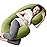 1 MIDDLE ONE Pregnancy Pillow, C Shaped Full Body Pregnant Women Sleeping Pillow for Maternity Support with Cover (Green)