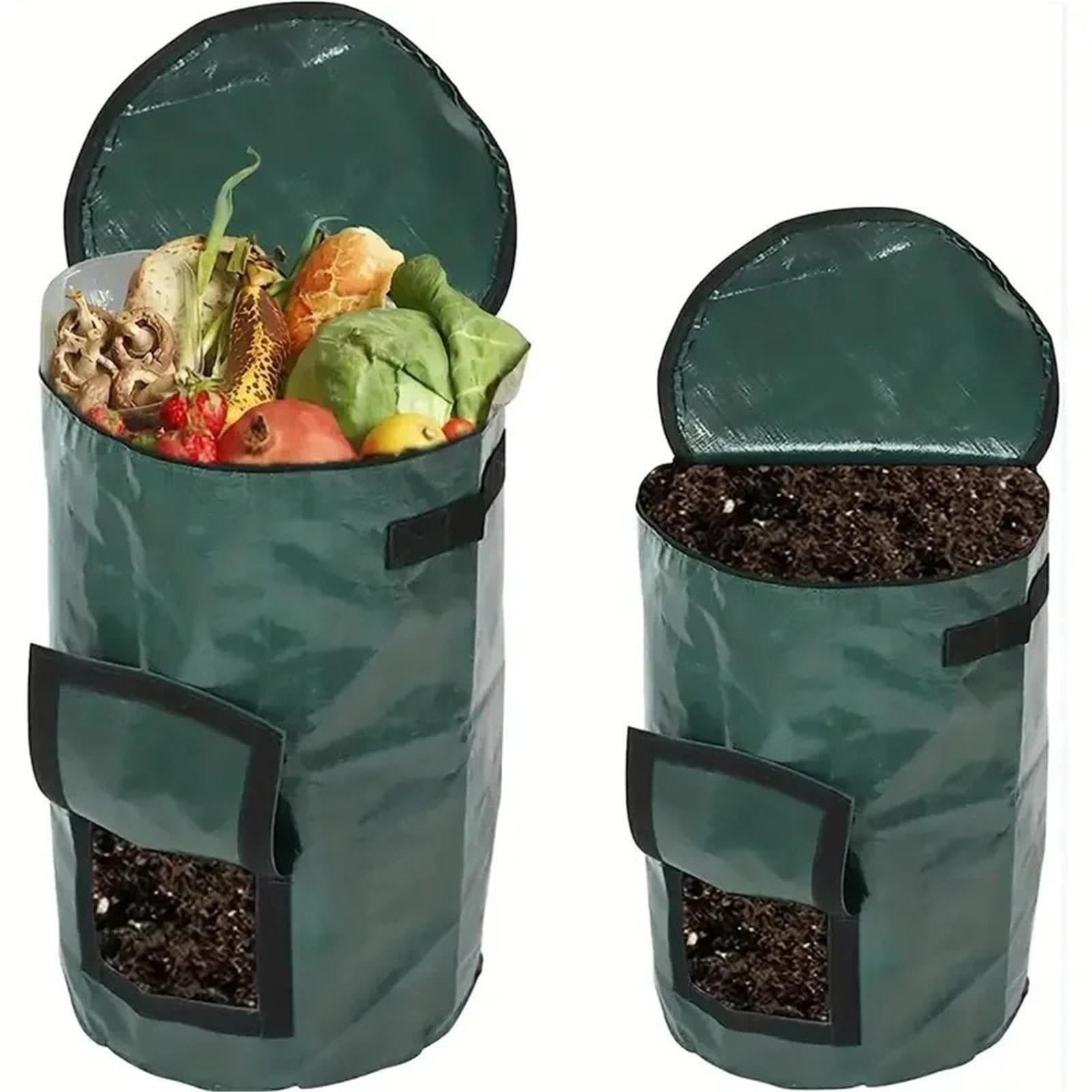 Bolsa para Residuos de Jardín Bolsa de basura reutilizable 34 galones | Con asa de cremallera(34Gallons)