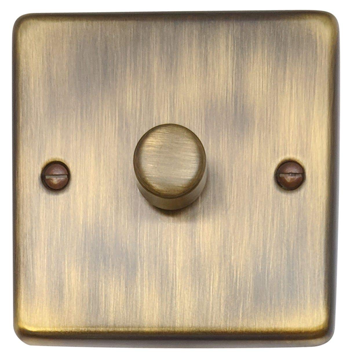 G&H Brassware Cab511 250W One Gang Antique Brass Led Dimmer