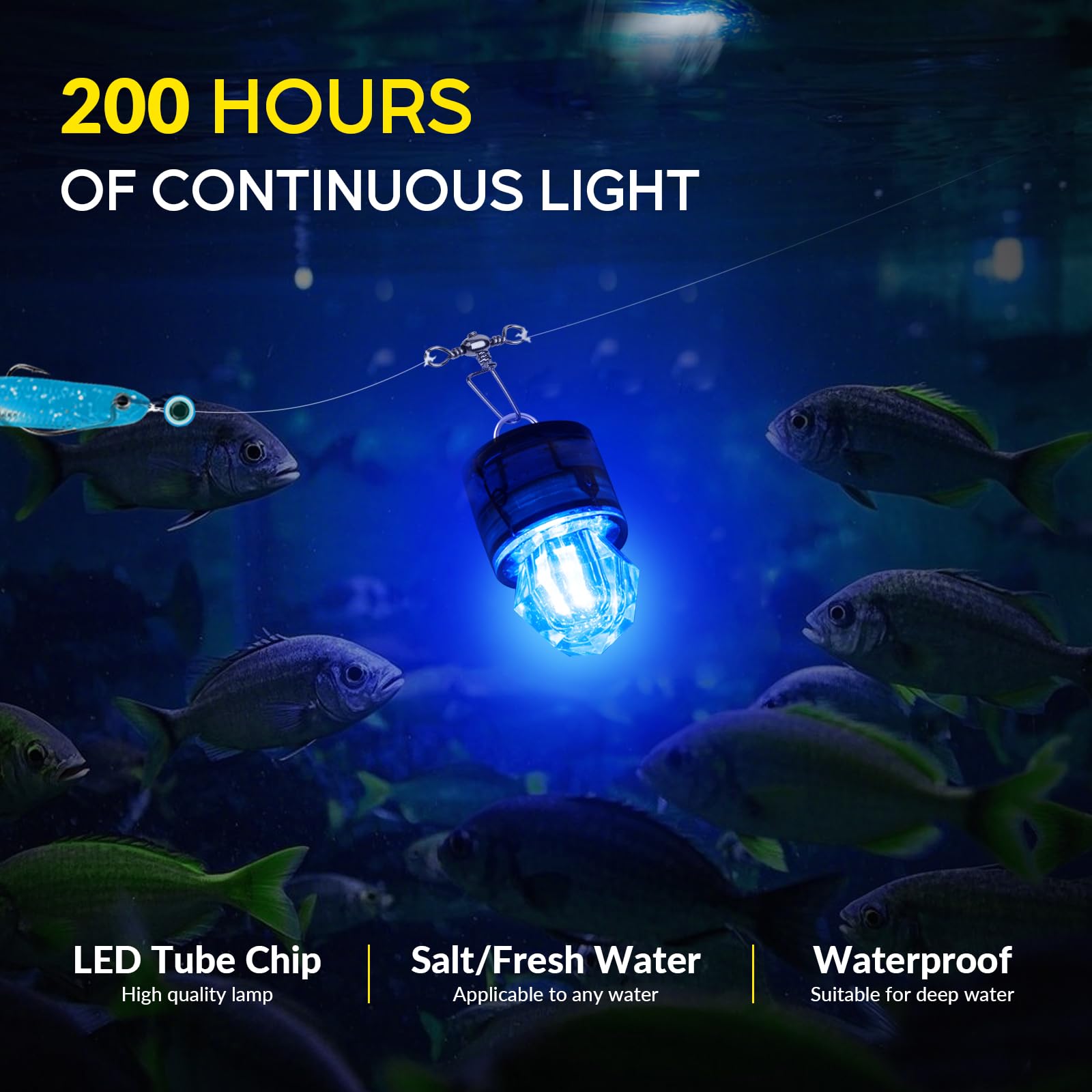 Fishing Lures Deep Drop Fishing Lights LED Fishing Spoons Underwater ...