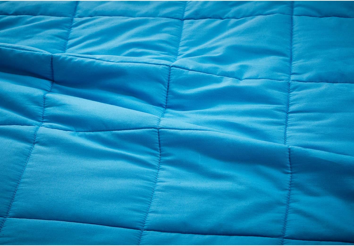 TONGDADA Kids Weighted Blanket | 40''x60'',10lbs | for Child Between 80-125 lbs | Premium Cotton Material with Glass Beads | Teal - Image 4