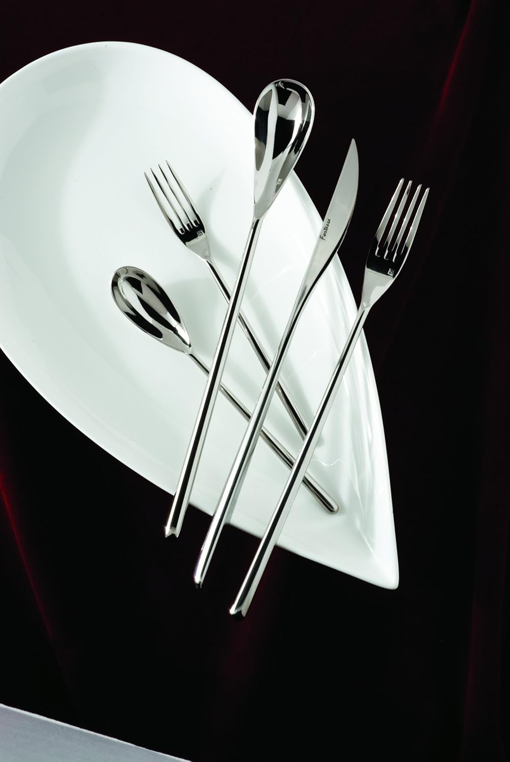 Weekly Top Sale Fortessa Dragonfly 18/10 Stainless Steel Flatware 10-Inch Table Fork, X-Large, Set of 12
