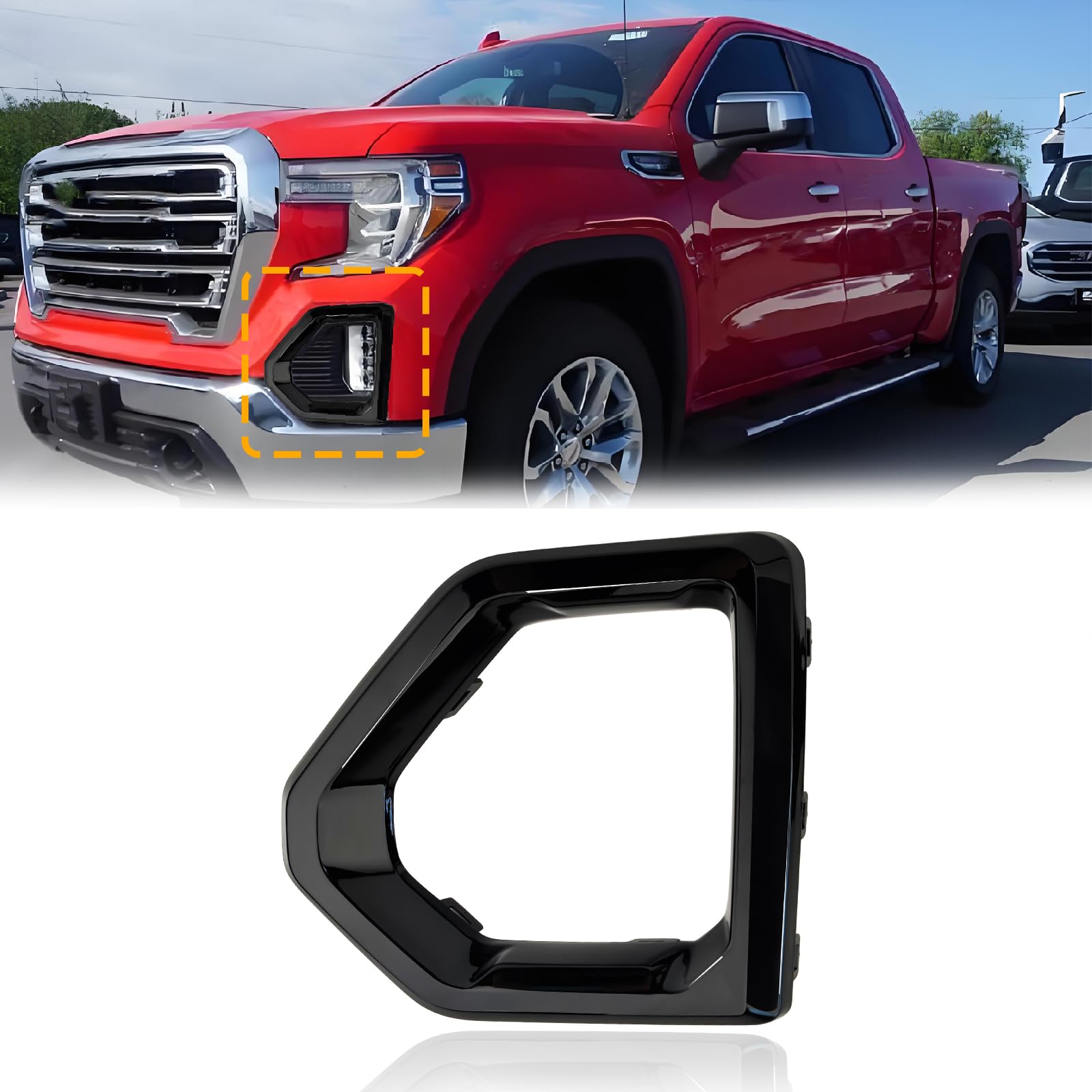 SQQP Black Front Light Headlight Cover Trim, Angry Bird