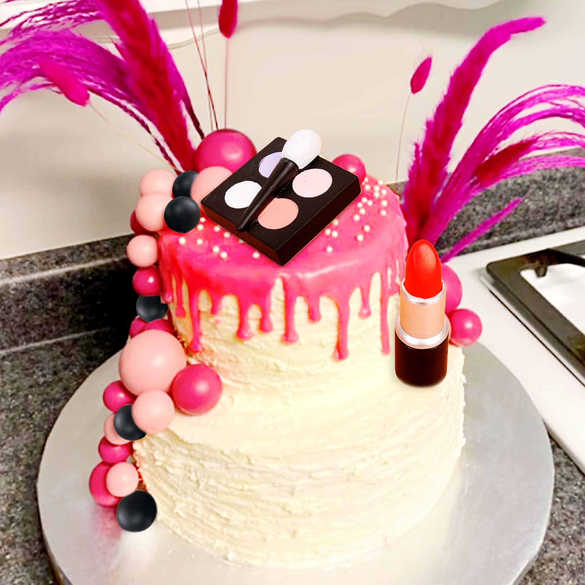 Roaring Good Time Topper Torta Trucco - 29 Pezzi Tema Make Up Glamour Per Feste Bambine - Foto 7