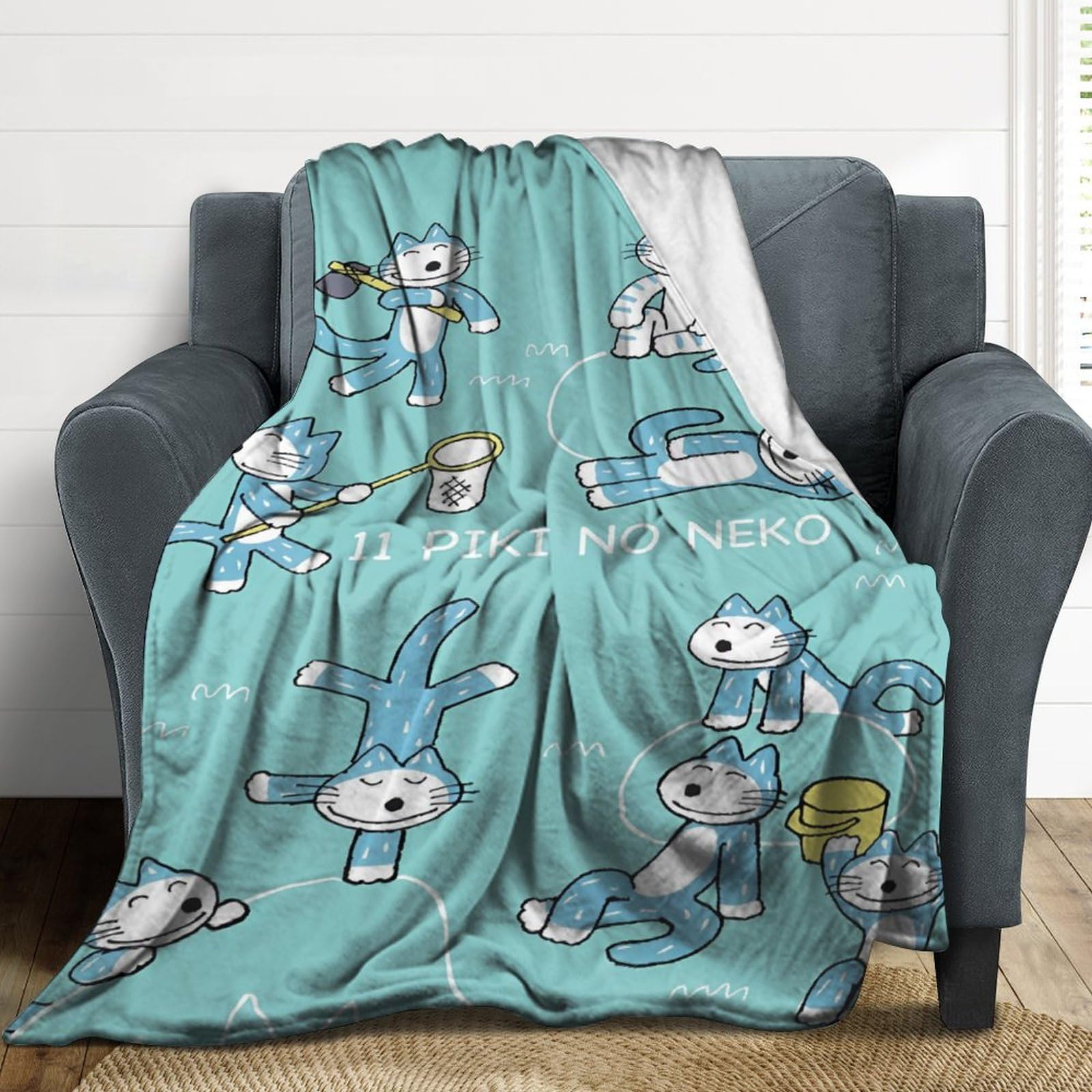 Amazon｜11ぴきのねこ 毛布 ブランケット フランネルブランケット 掛け